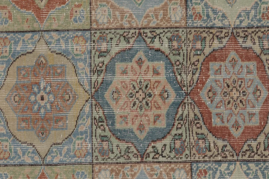 Vintage Turkish Distressed Rug
