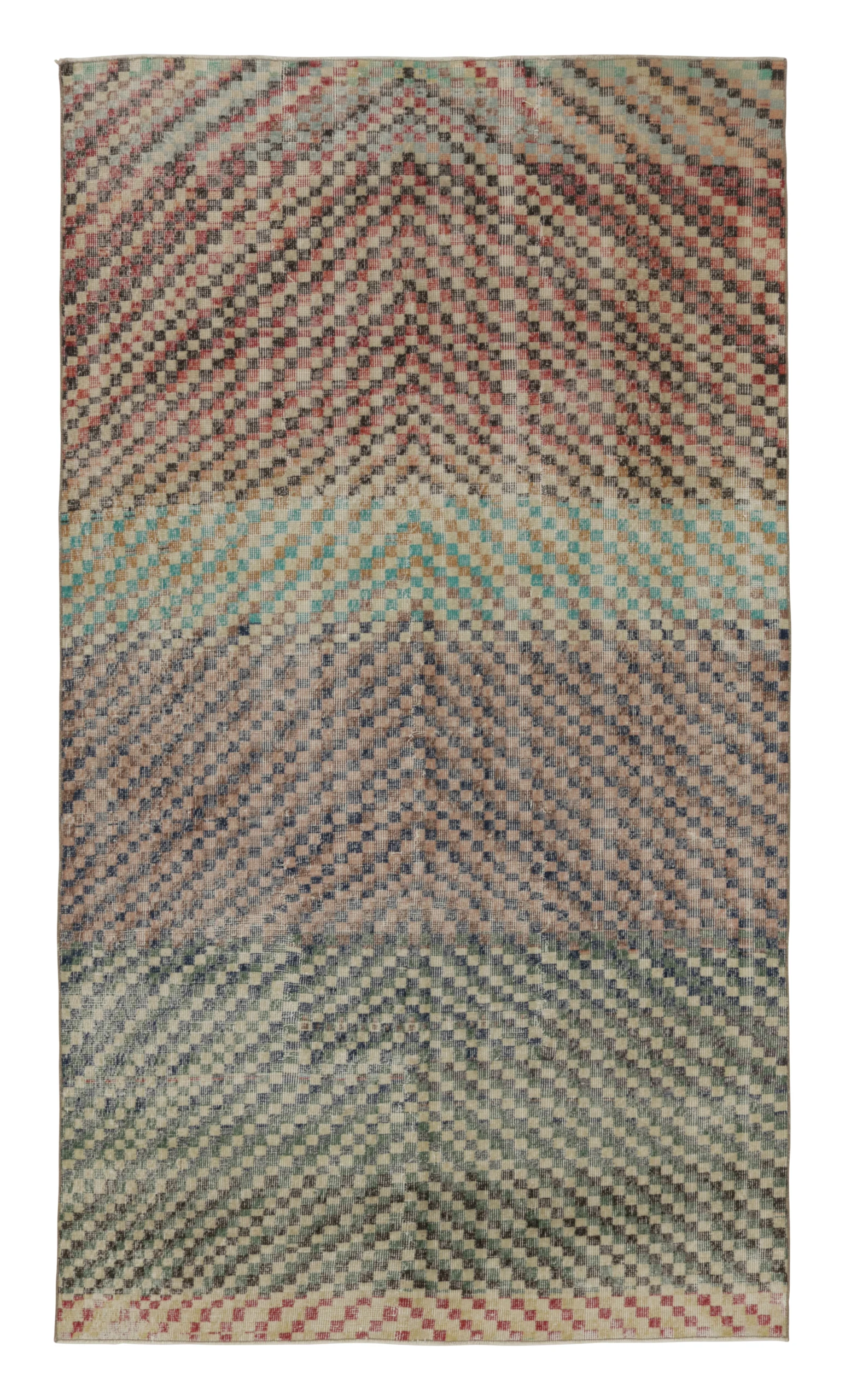 Vintage Turkish Distressed Rug