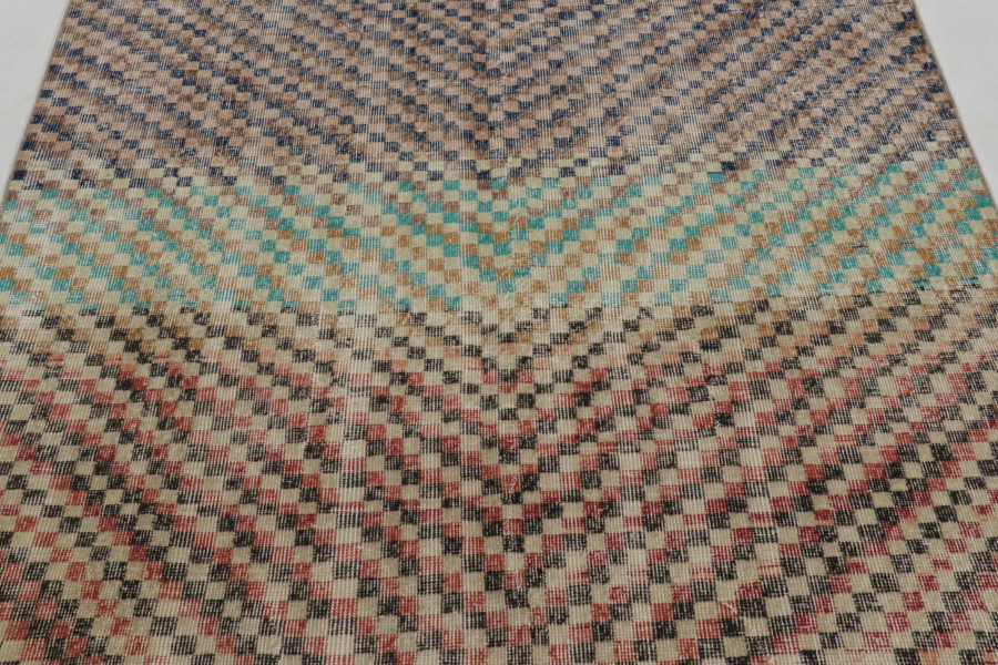 Vintage Turkish Distressed Rug