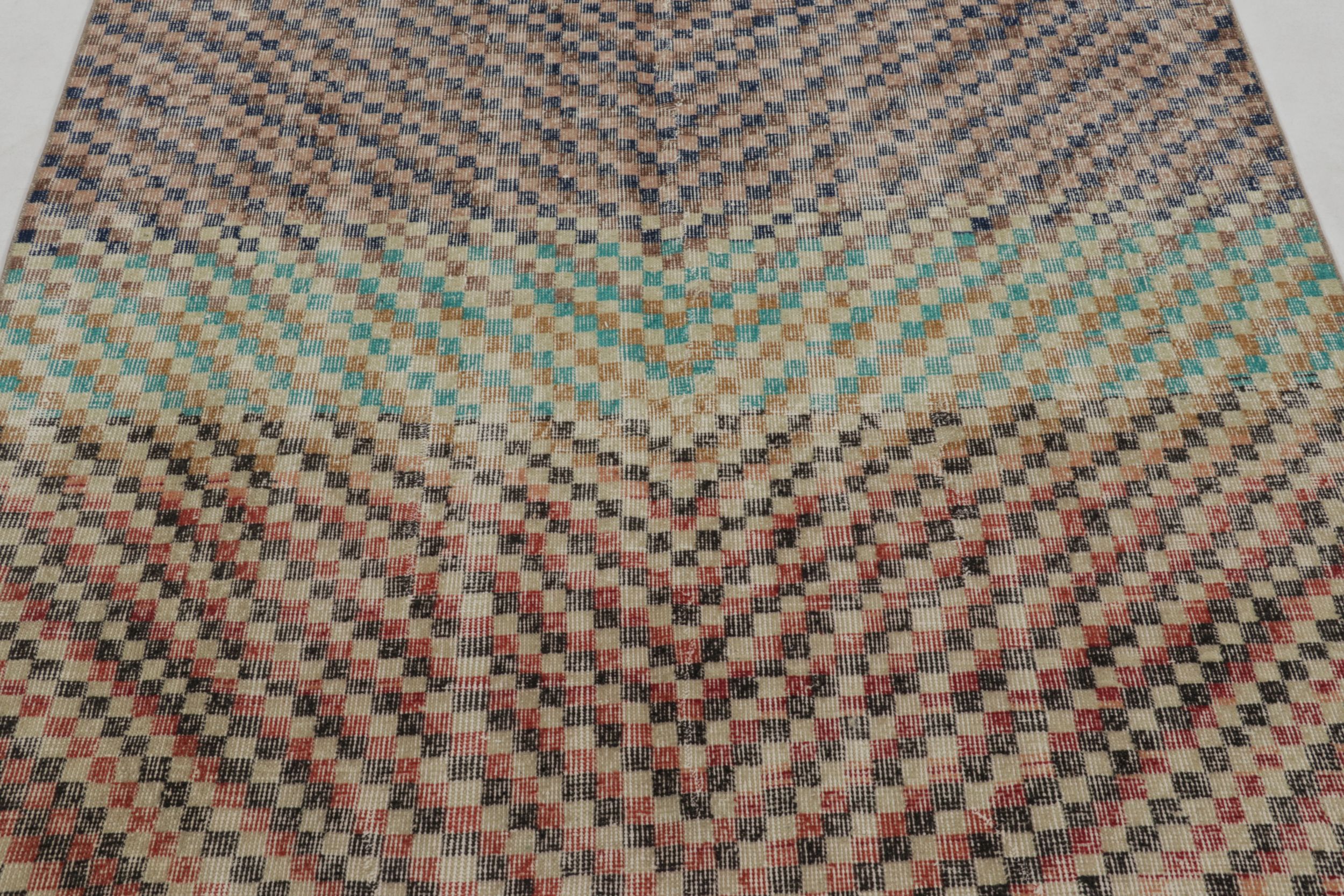 Vintage Turkish Distressed Rug