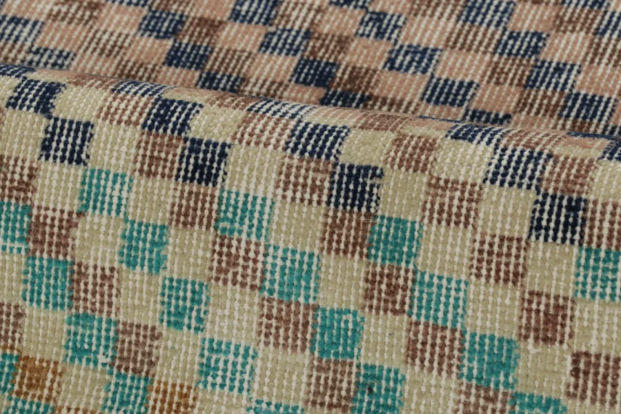 Vintage Turkish Distressed Rug