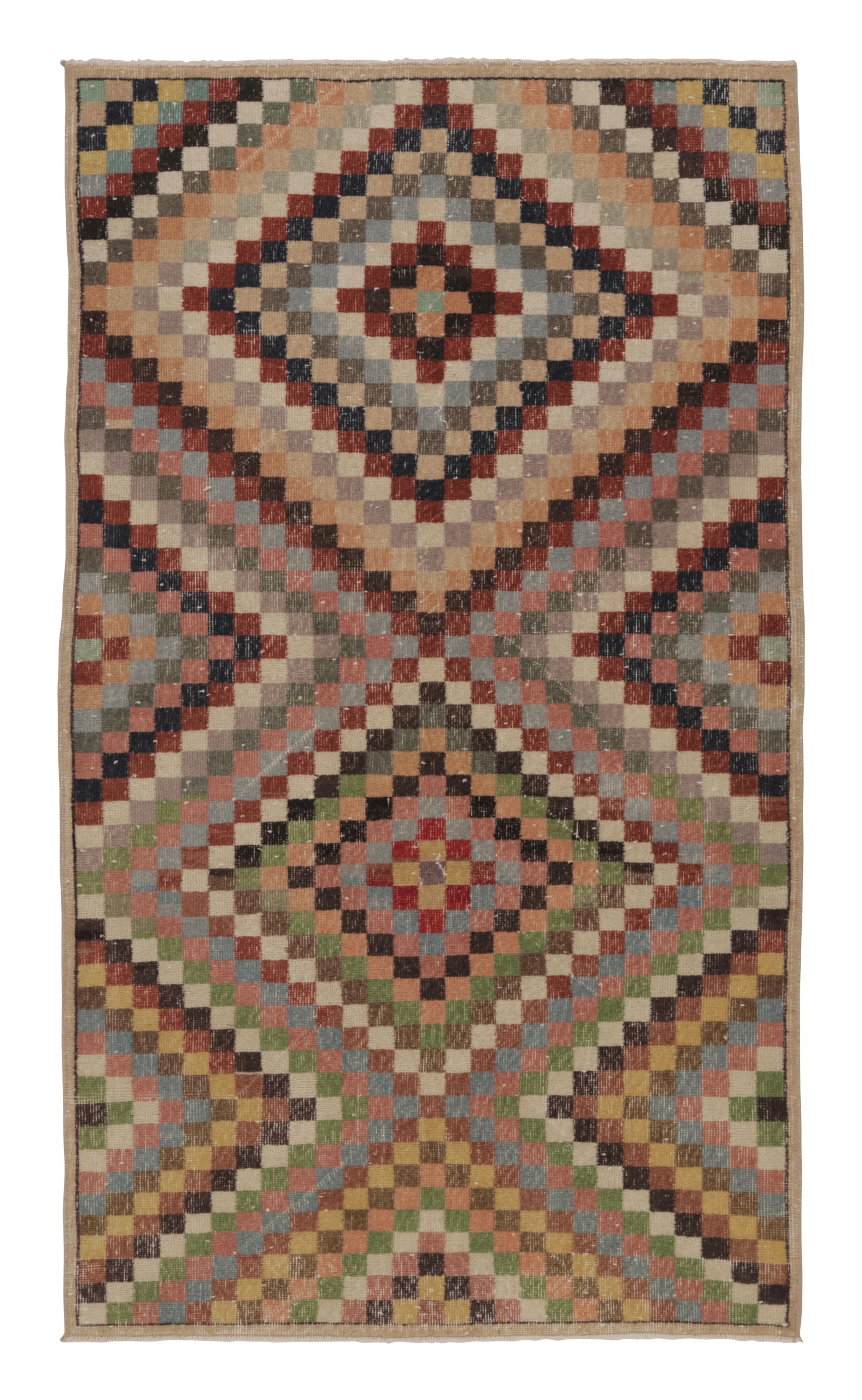 Vintage Turkish Distressed Rug