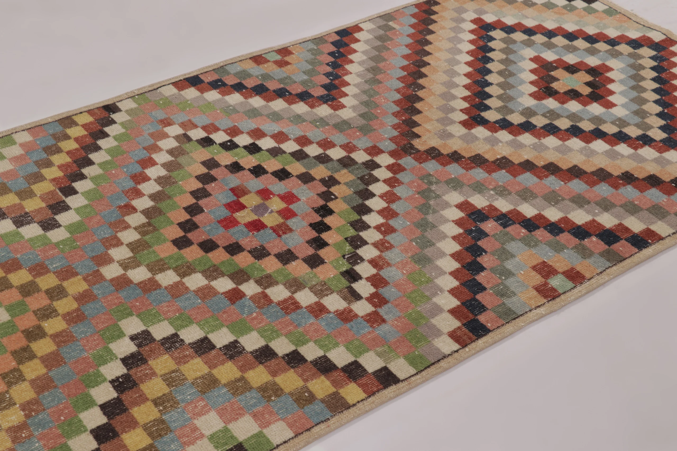 Vintage Turkish Distressed Rug