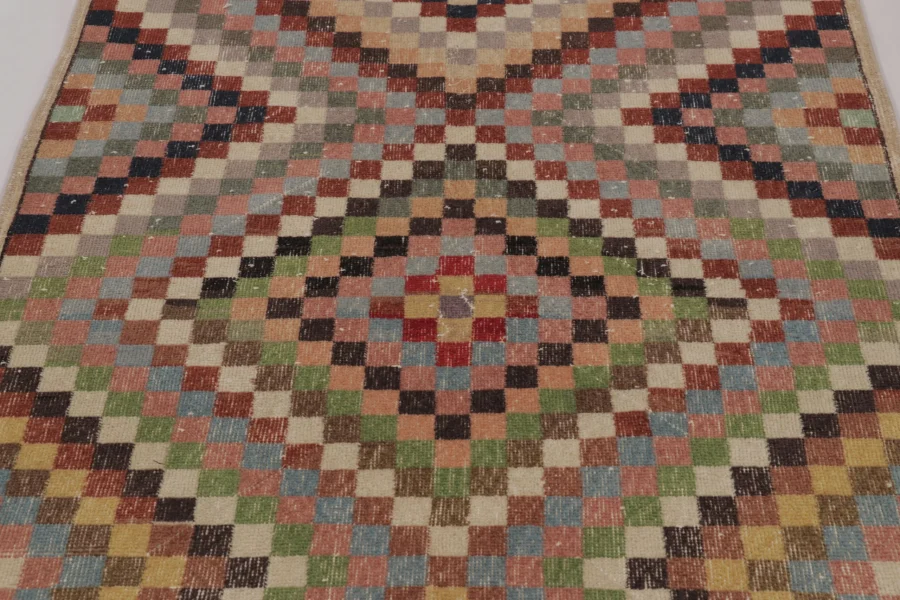 Vintage Turkish Distressed Rug