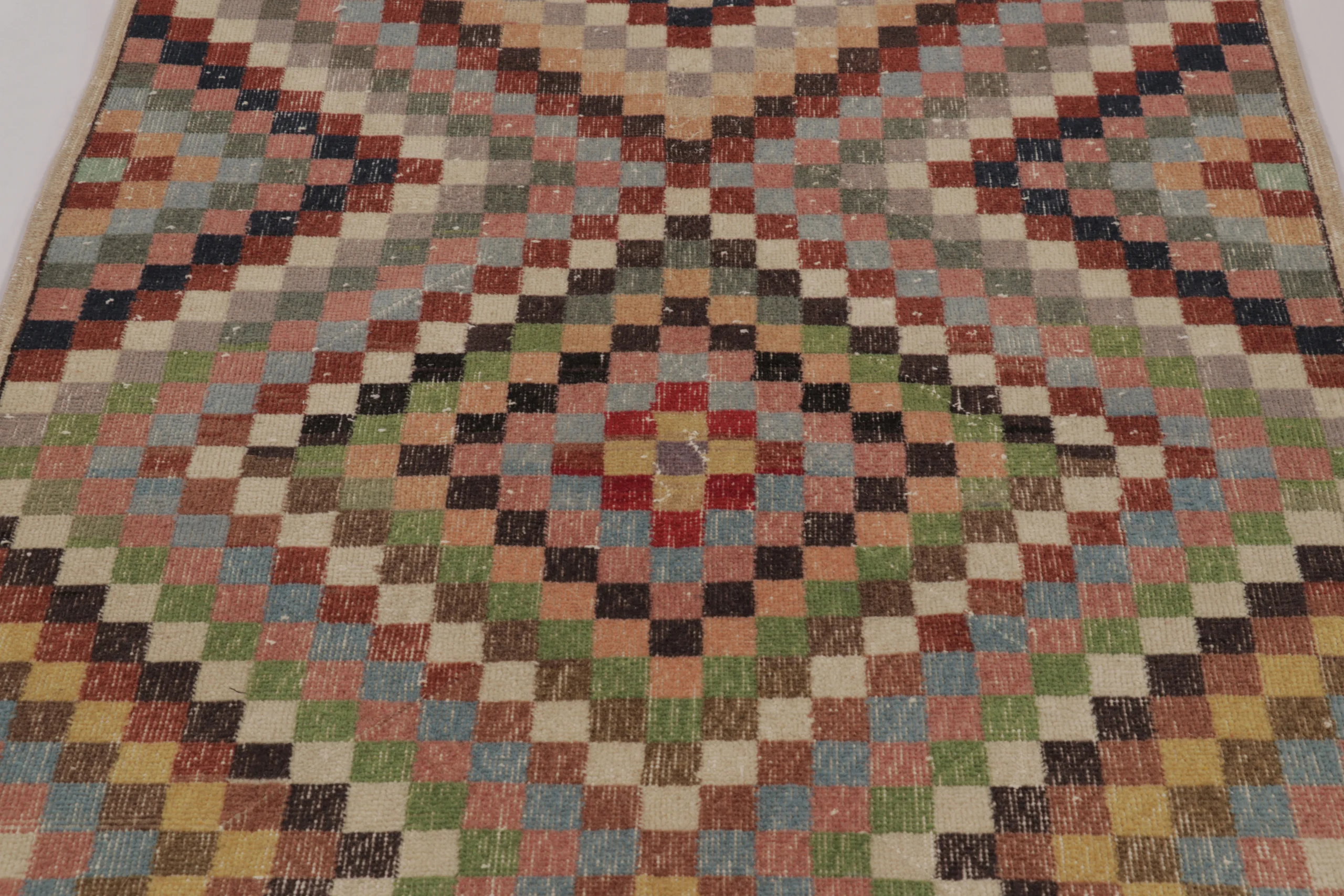 Vintage Turkish Distressed Rug