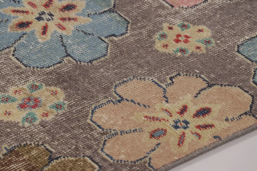 Vintage Turkish Distressed Runner Rug
