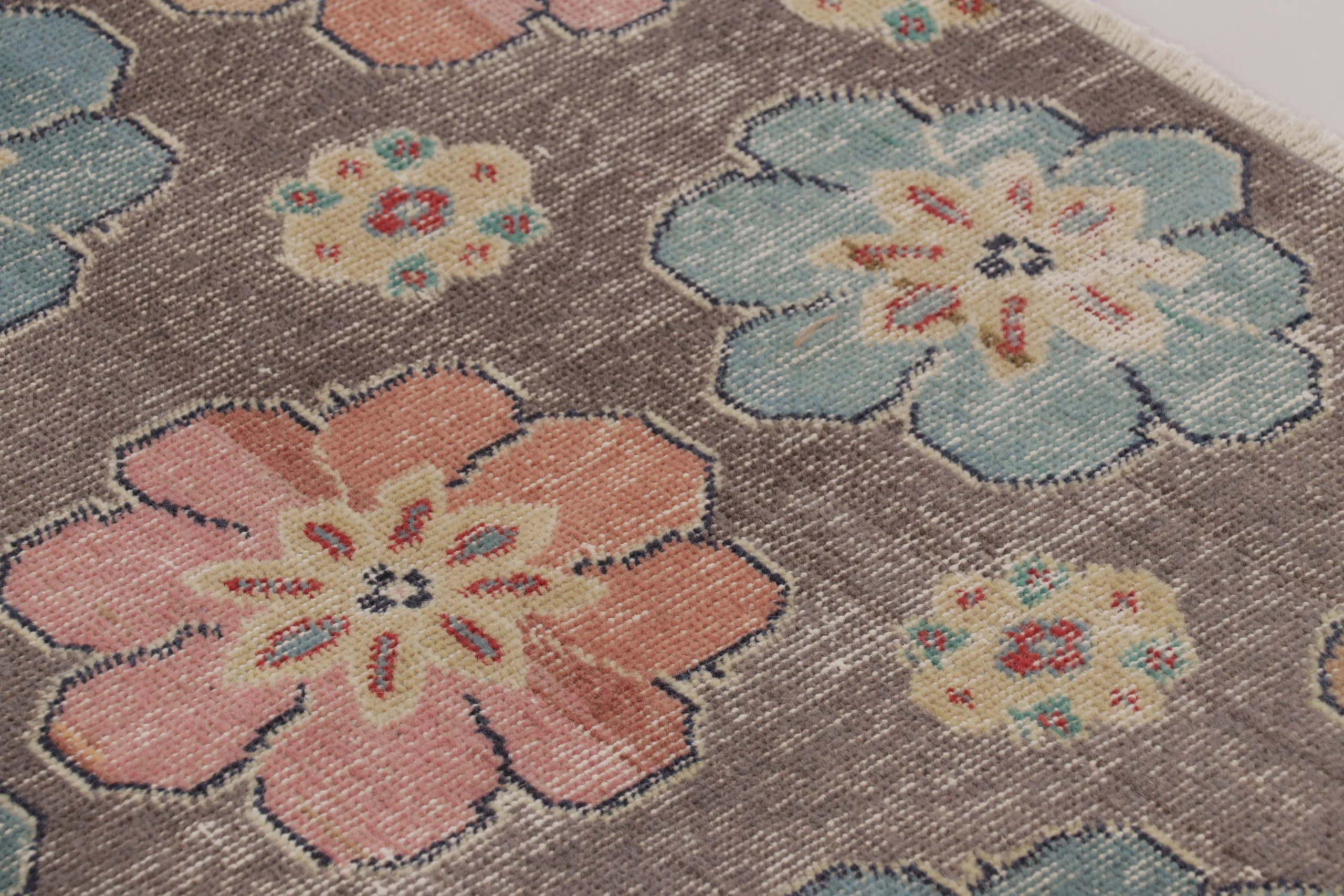 Vintage Turkish Distressed Runner Rug