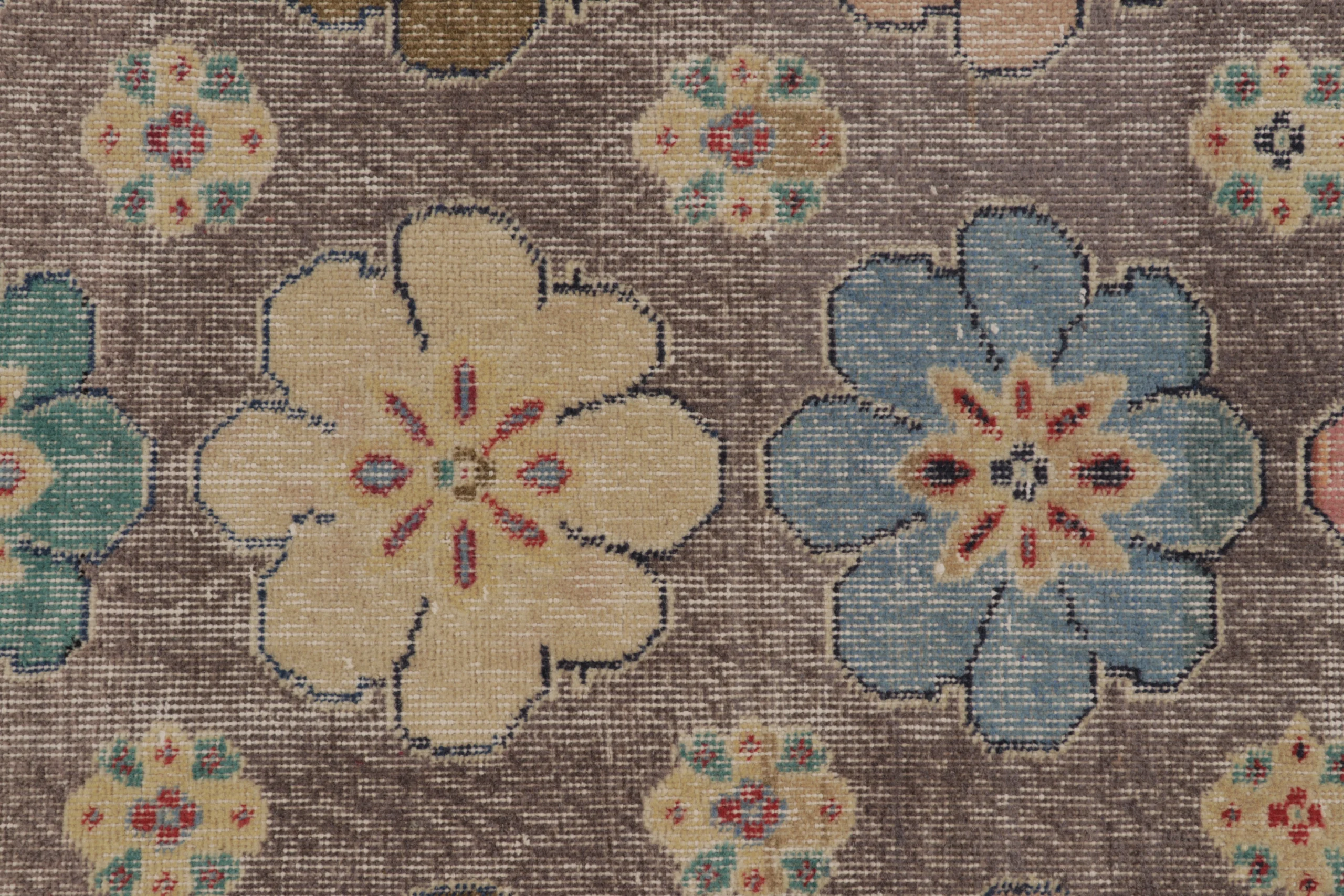 Vintage Turkish Distressed Runner Rug