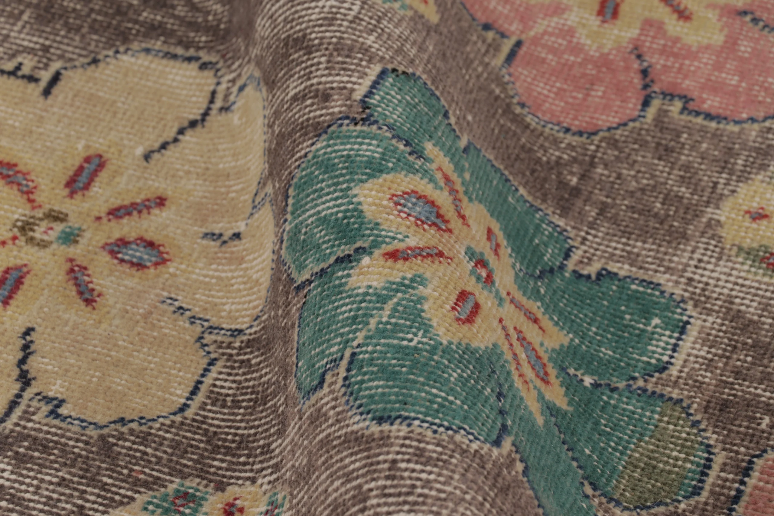 Vintage Turkish Distressed Runner Rug