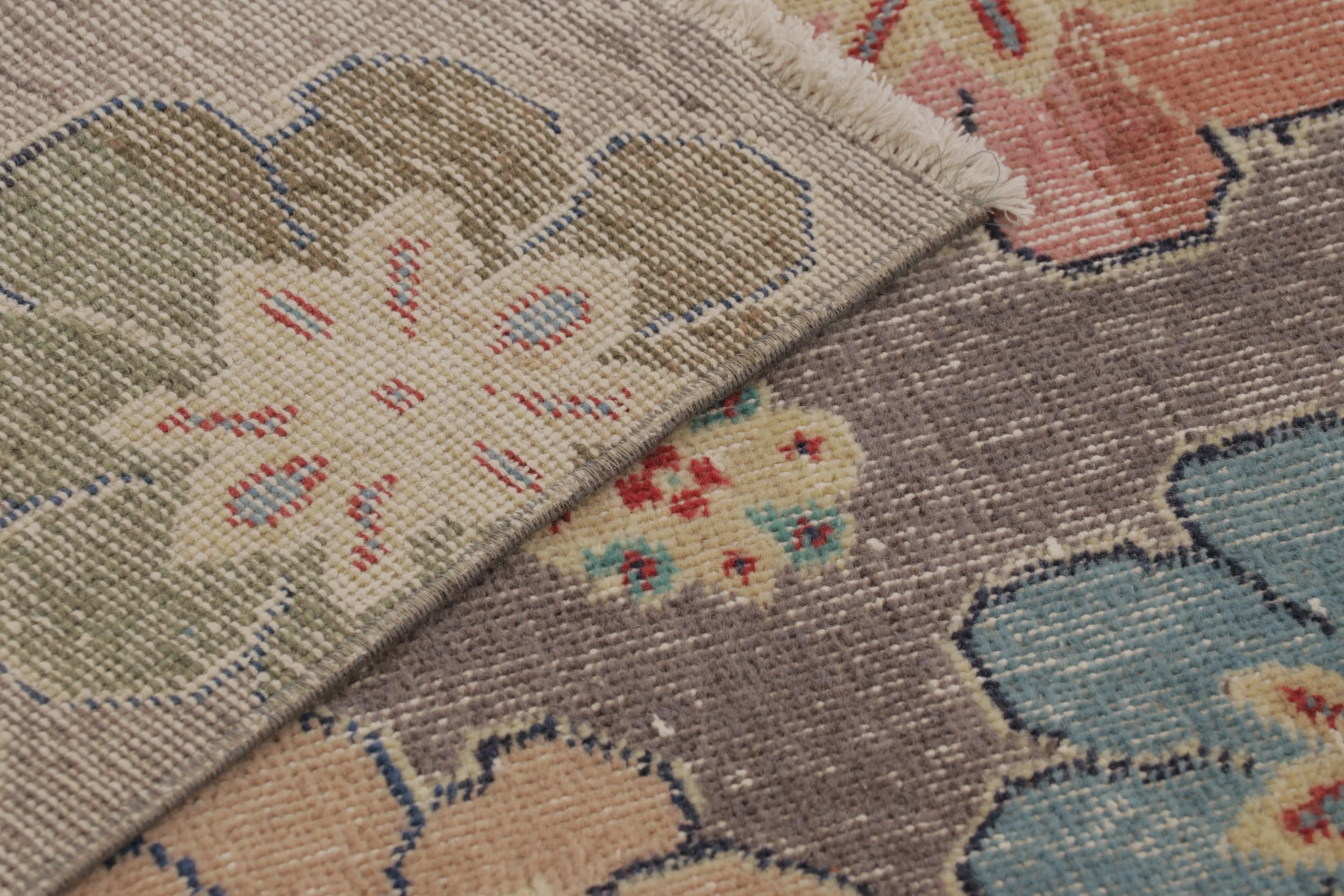 Vintage Turkish Distressed Runner Rug