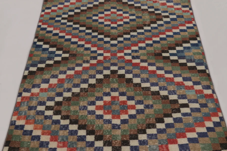 Vintage Turkish Distressed Rug