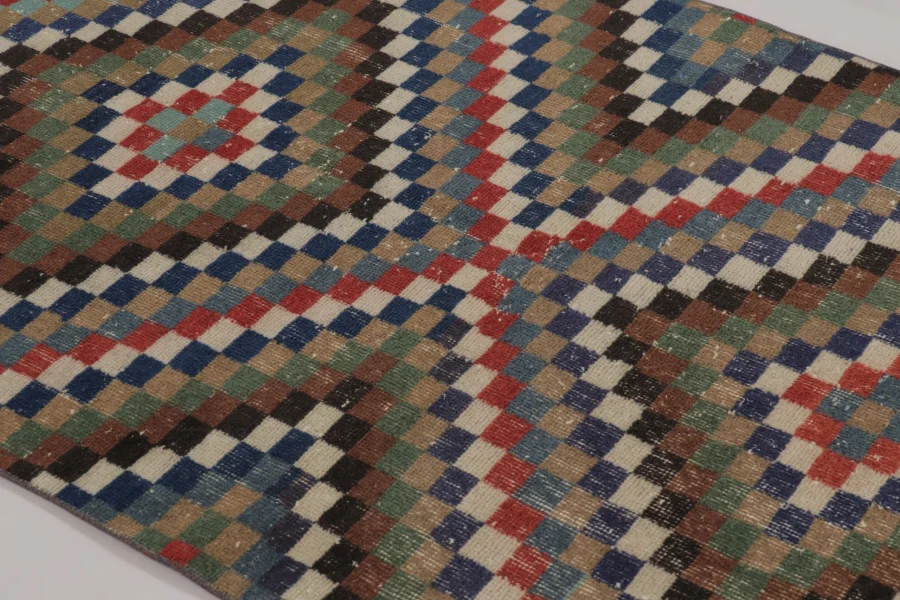 Vintage Turkish Distressed Rug