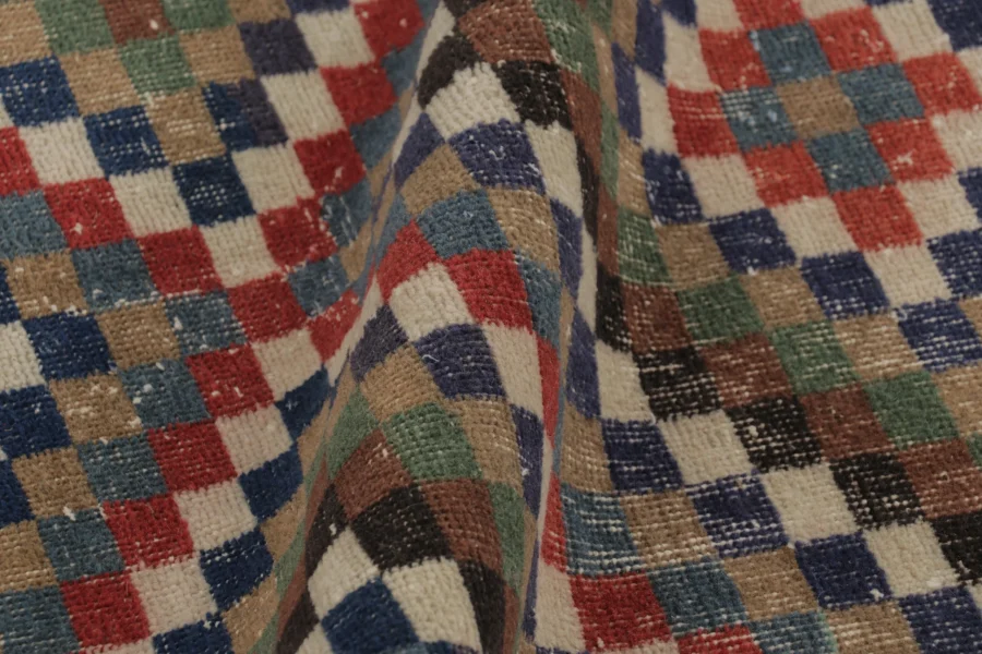 Vintage Turkish Distressed Rug