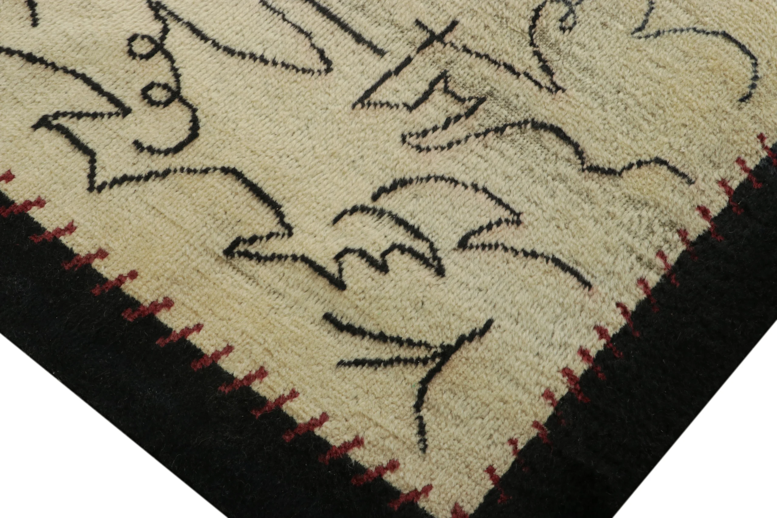 Cocteau French Art Deco Square Rug