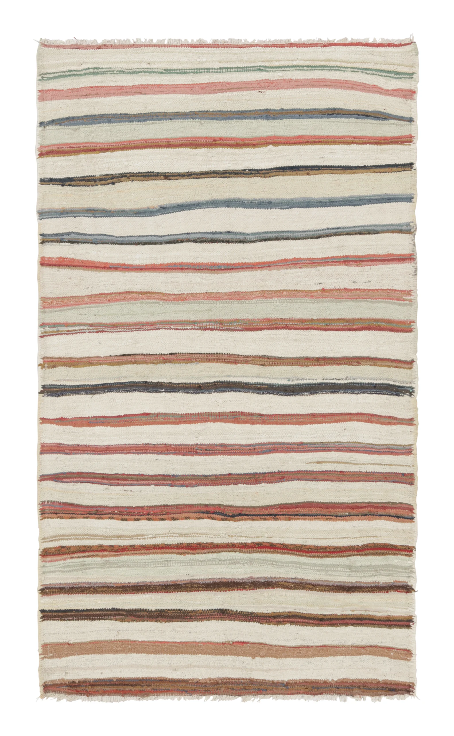 Vintage Persian Striped Runner Kilim