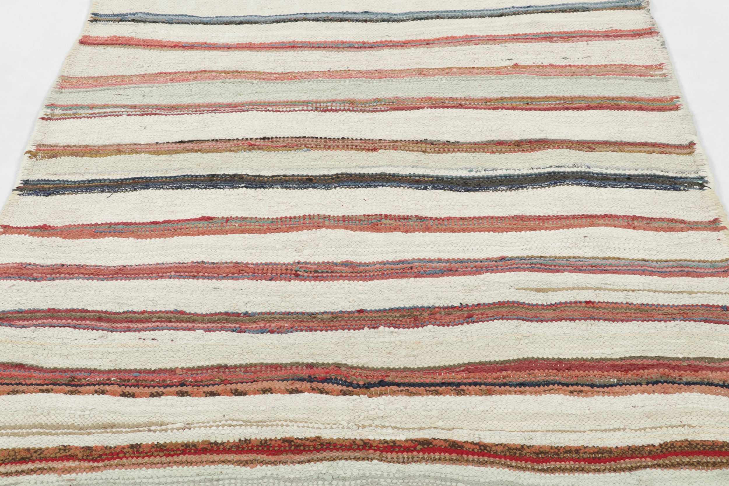 Vintage Persian Striped Runner Kilim