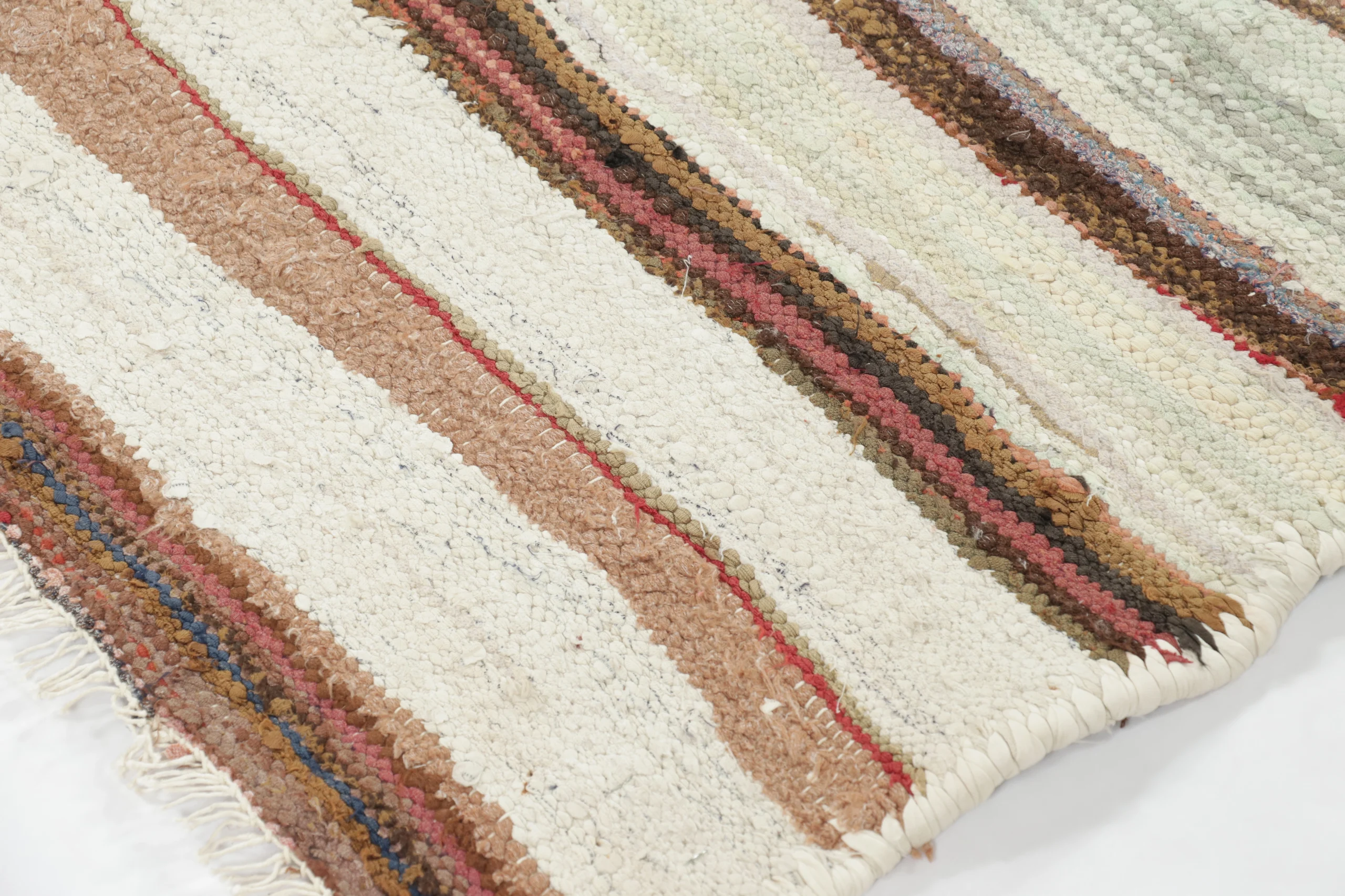 Vintage Persian Striped Runner Kilim