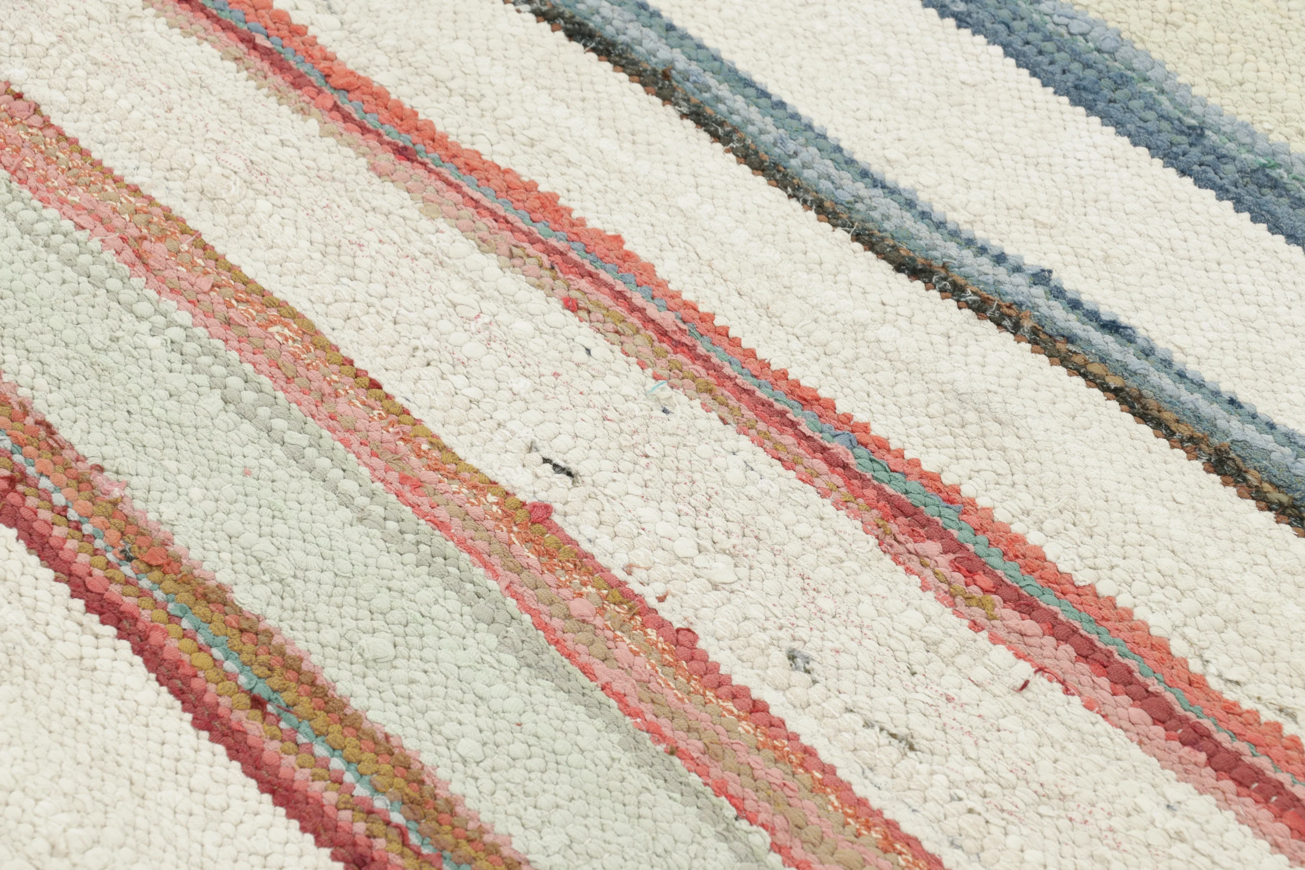 Vintage Persian Striped Runner Kilim