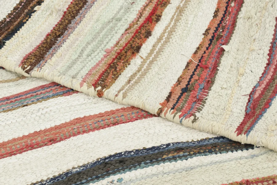 Vintage Persian Striped Runner Kilim