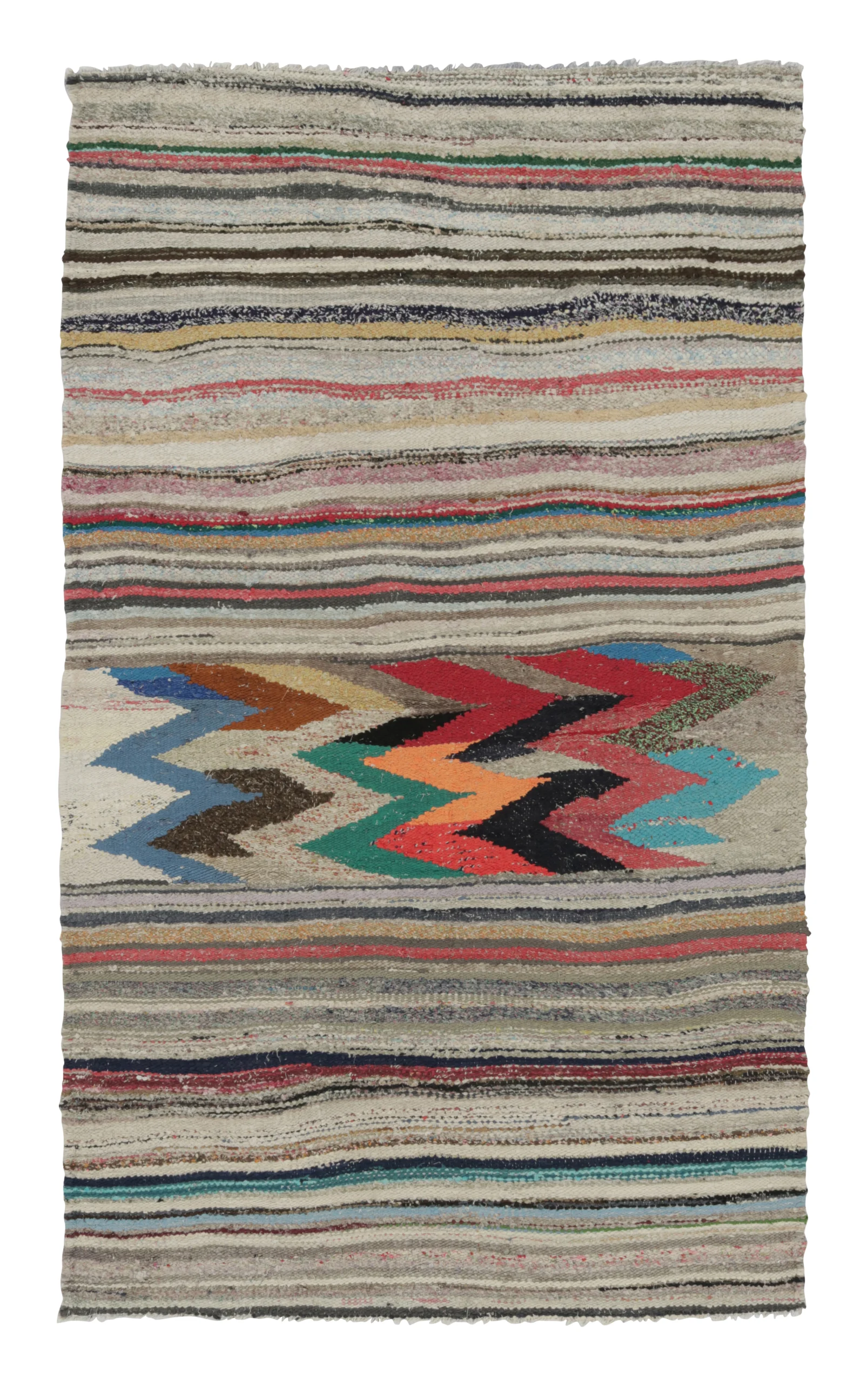 Vintage Persian Striped Kilim
