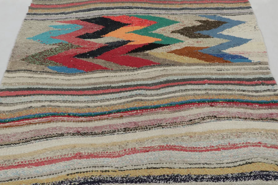 Vintage Persian Striped Kilim