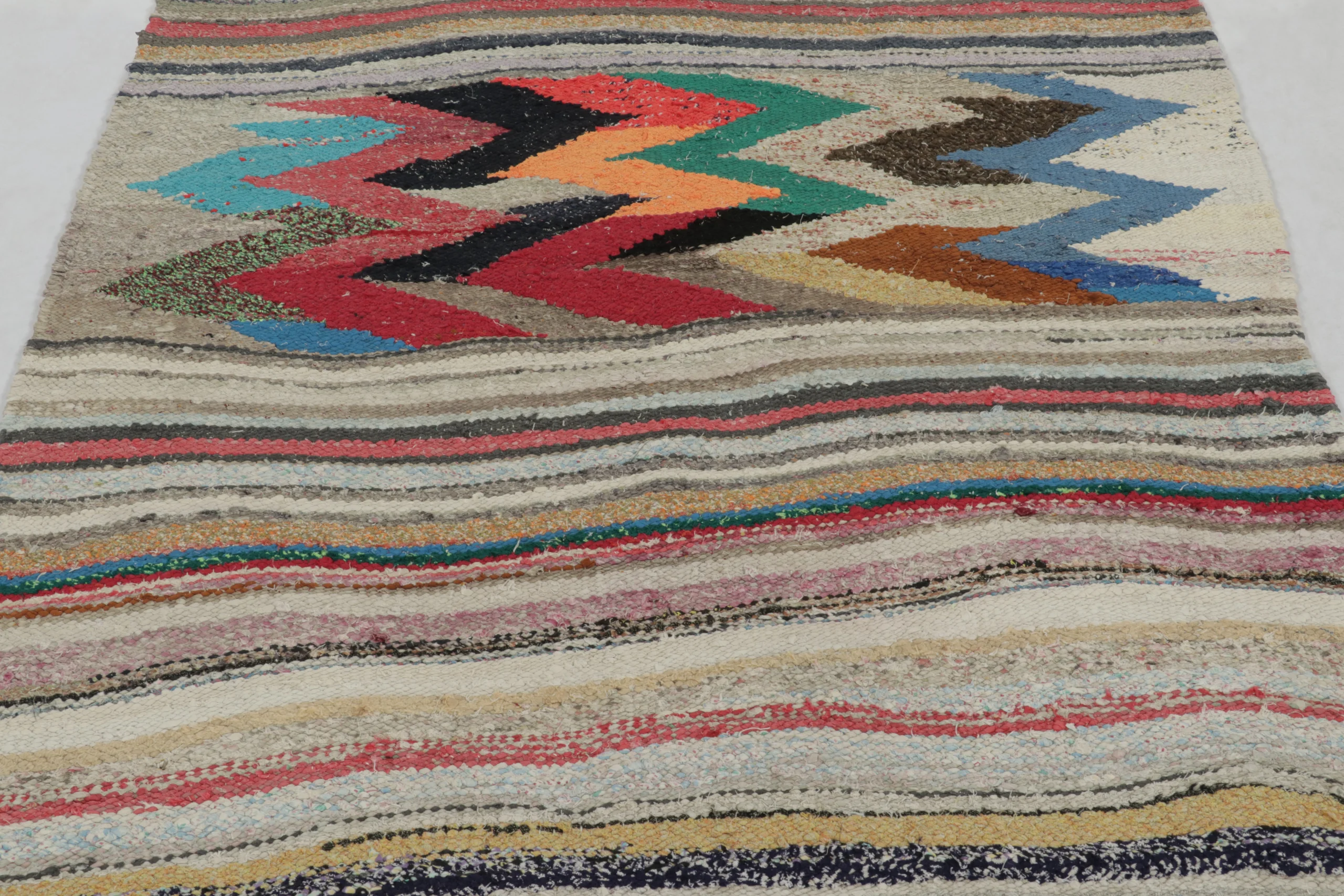 Vintage Persian Striped Kilim