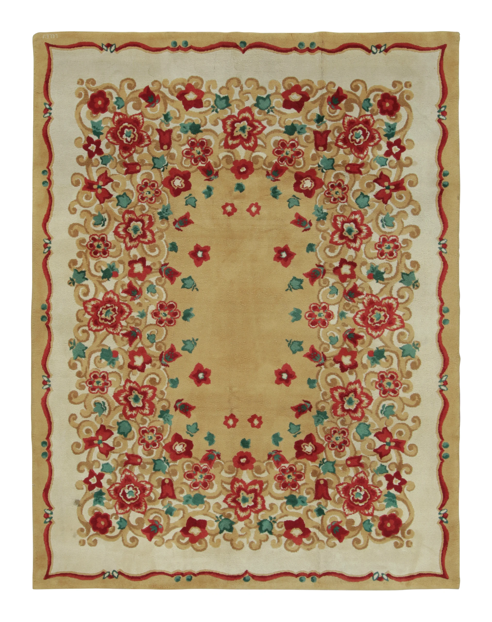Signed Vintage Leleu Art Deco Rug