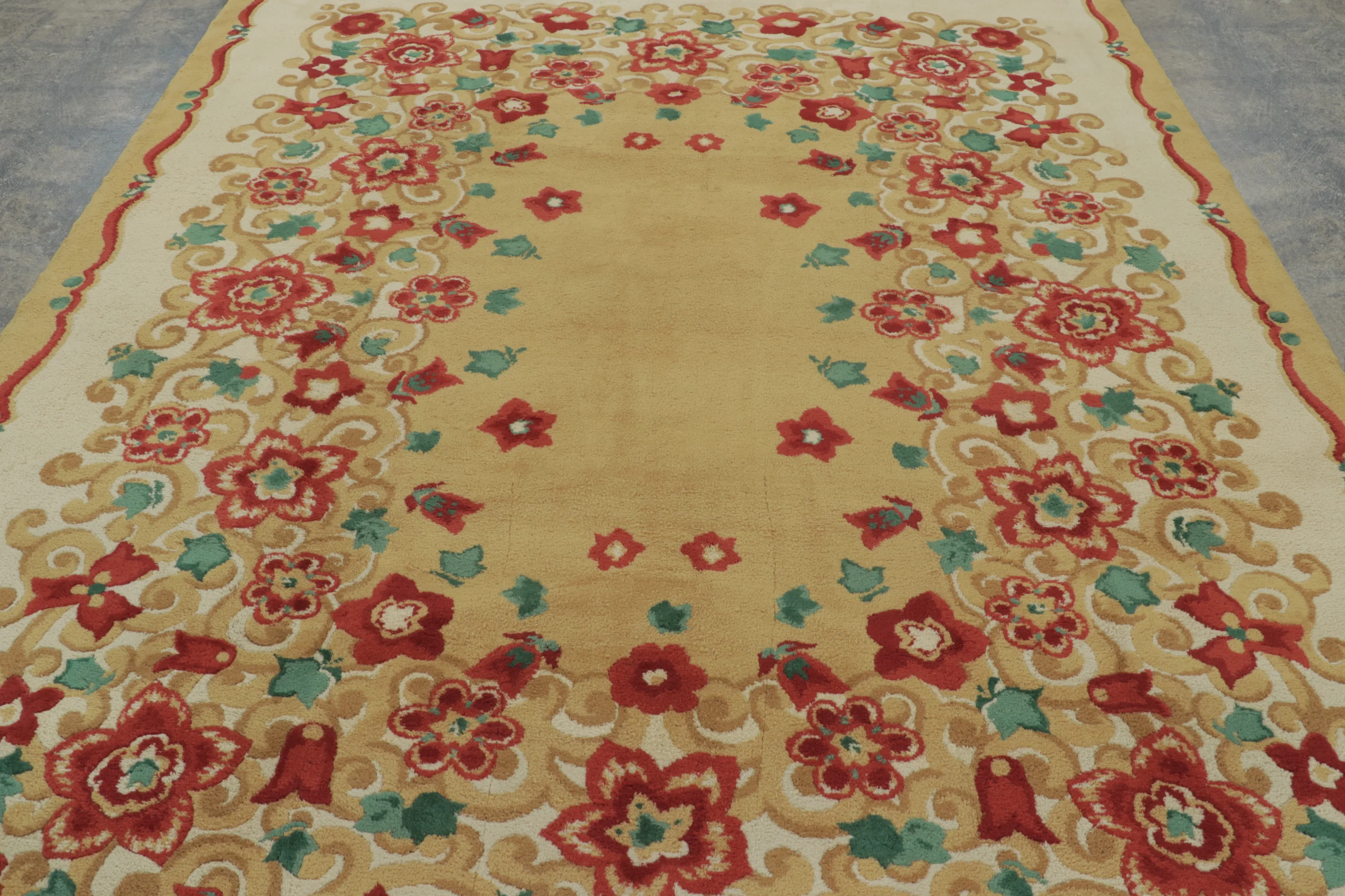 Signed Vintage Leleu Art Deco Rug