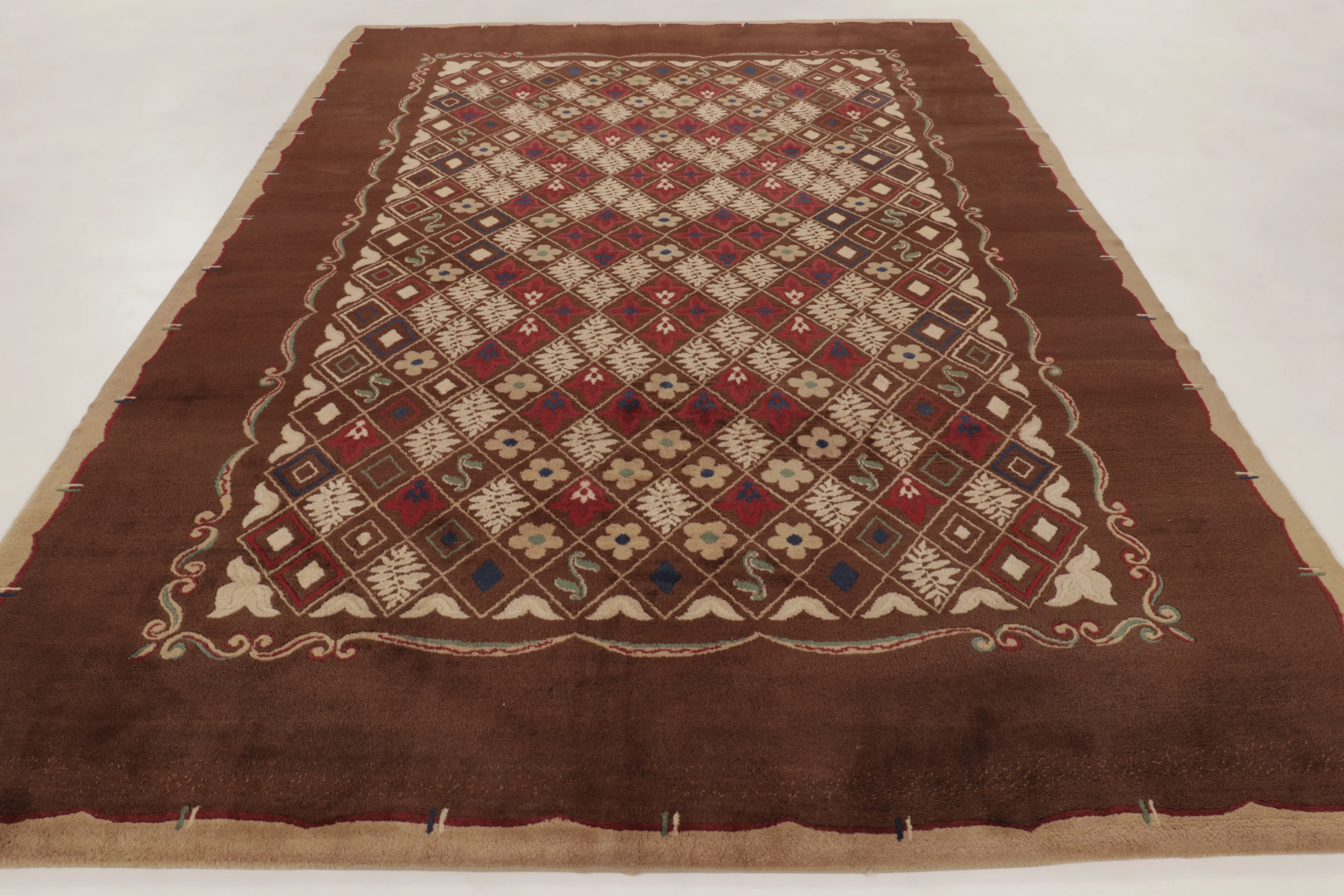Signed Paule Leleu Vintage Art Deco Rug