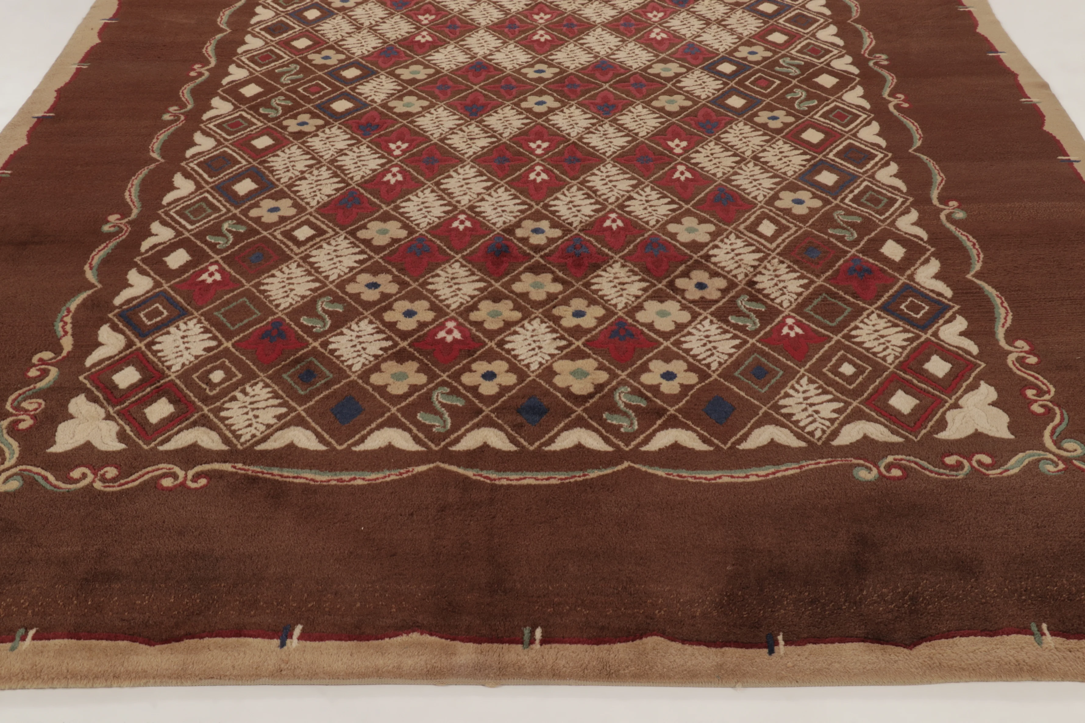 Signed Paule Leleu Vintage Art Deco Rug