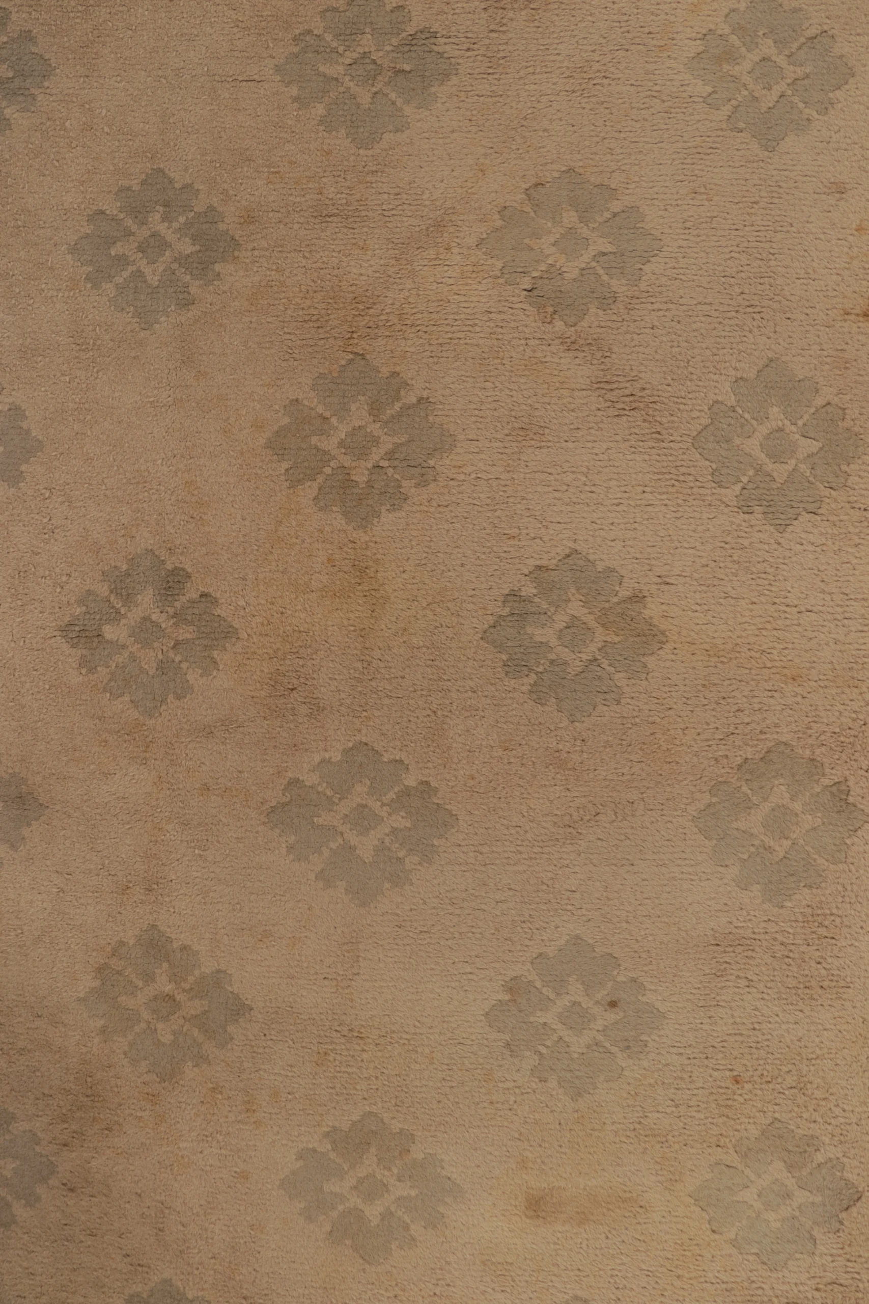 Oversized Vintage Savonnerie Distressed Rug