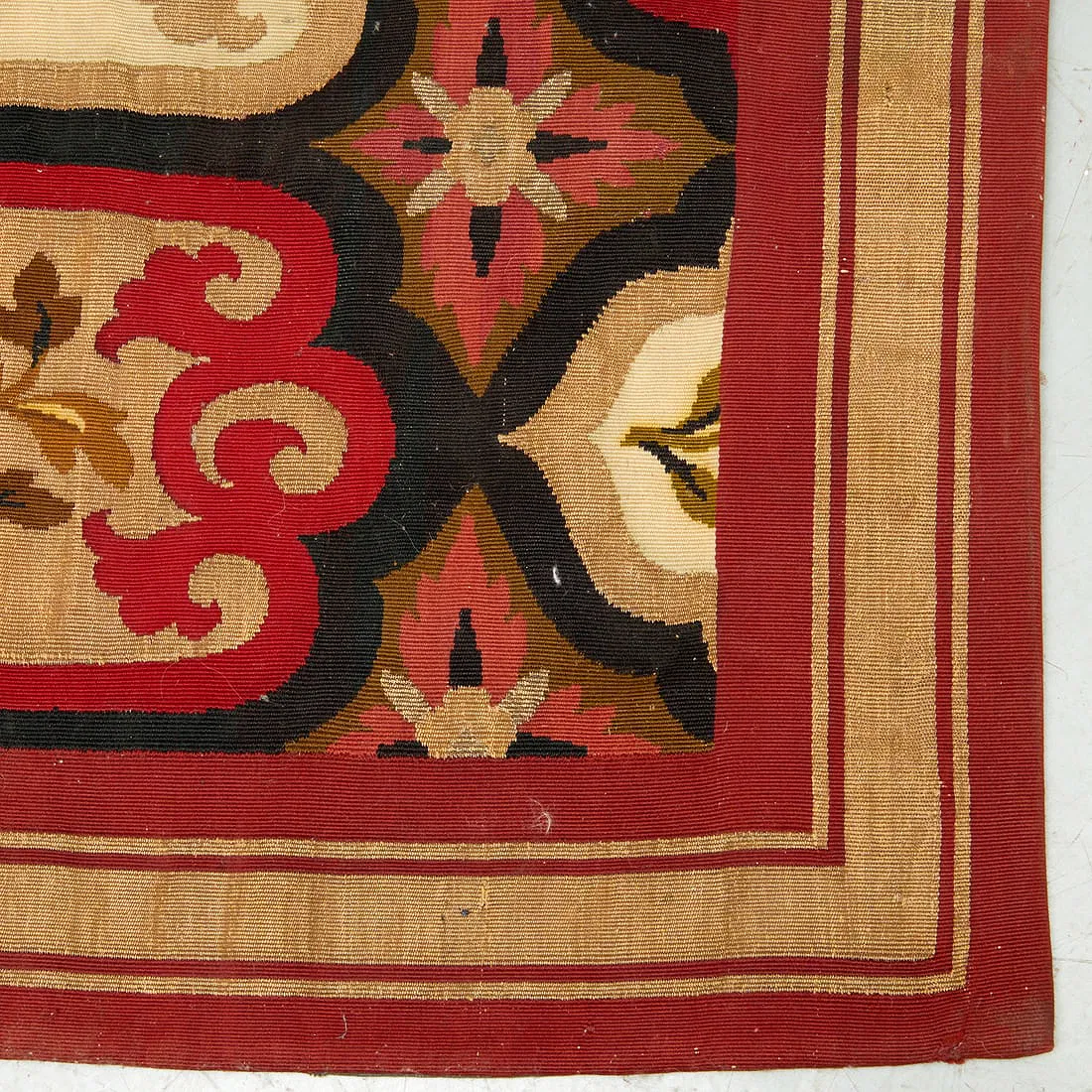 Antique Aubusson Flatweave Runner