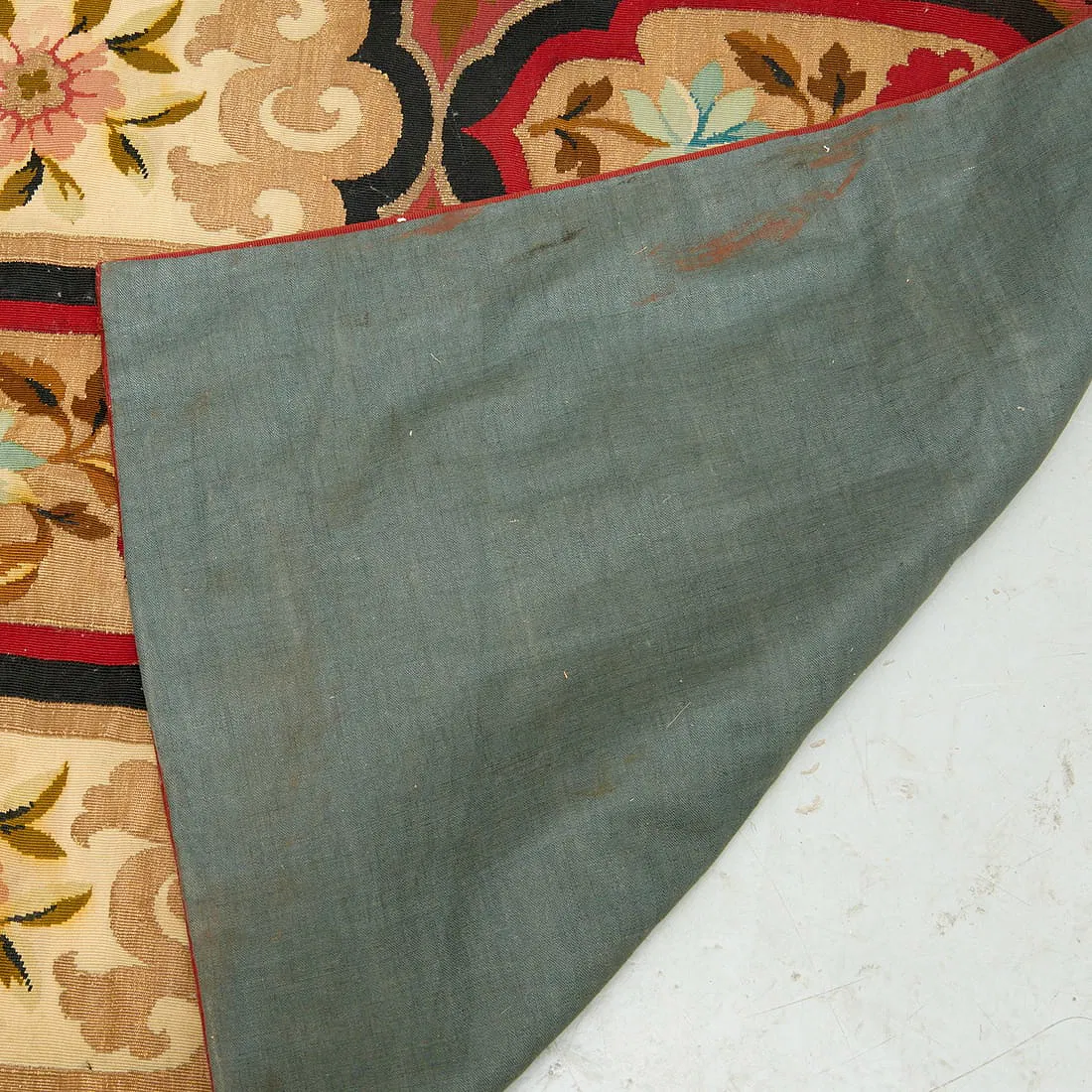 Antique Aubusson Flatweave Runner