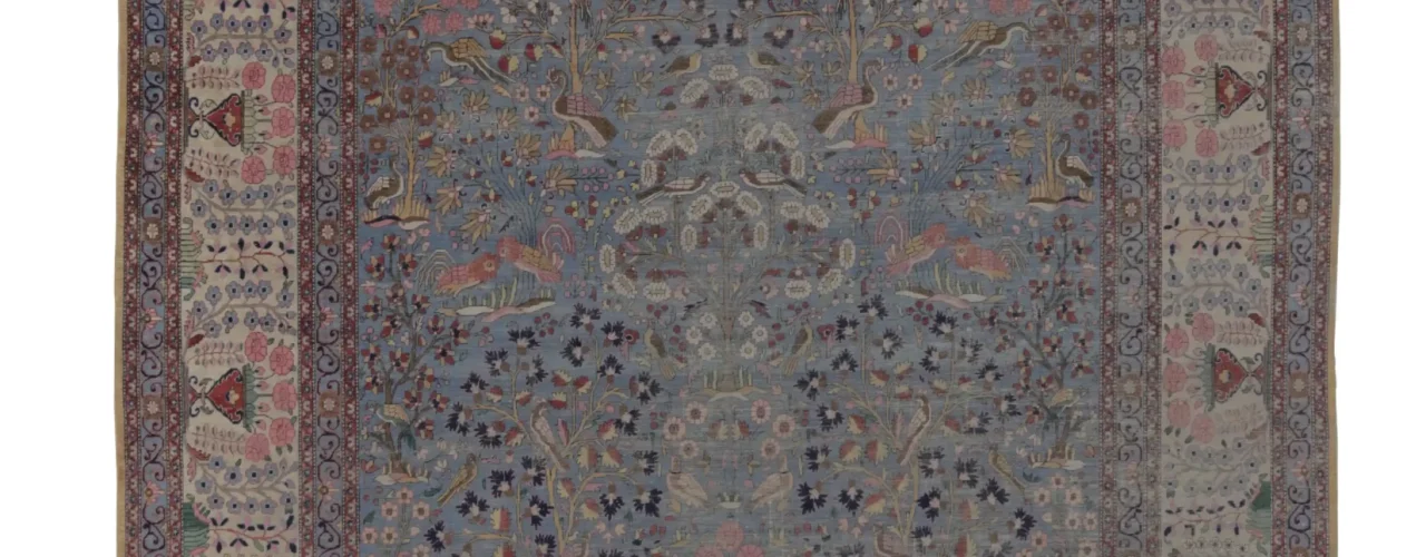 Antique Silk Kashan Runner Carpet