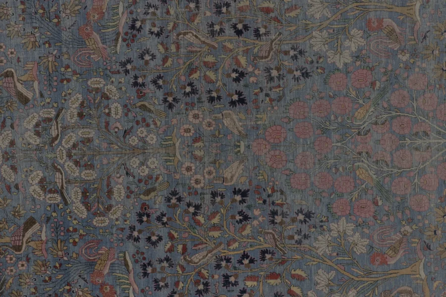 Antique Silk Kashan Runner Carpet