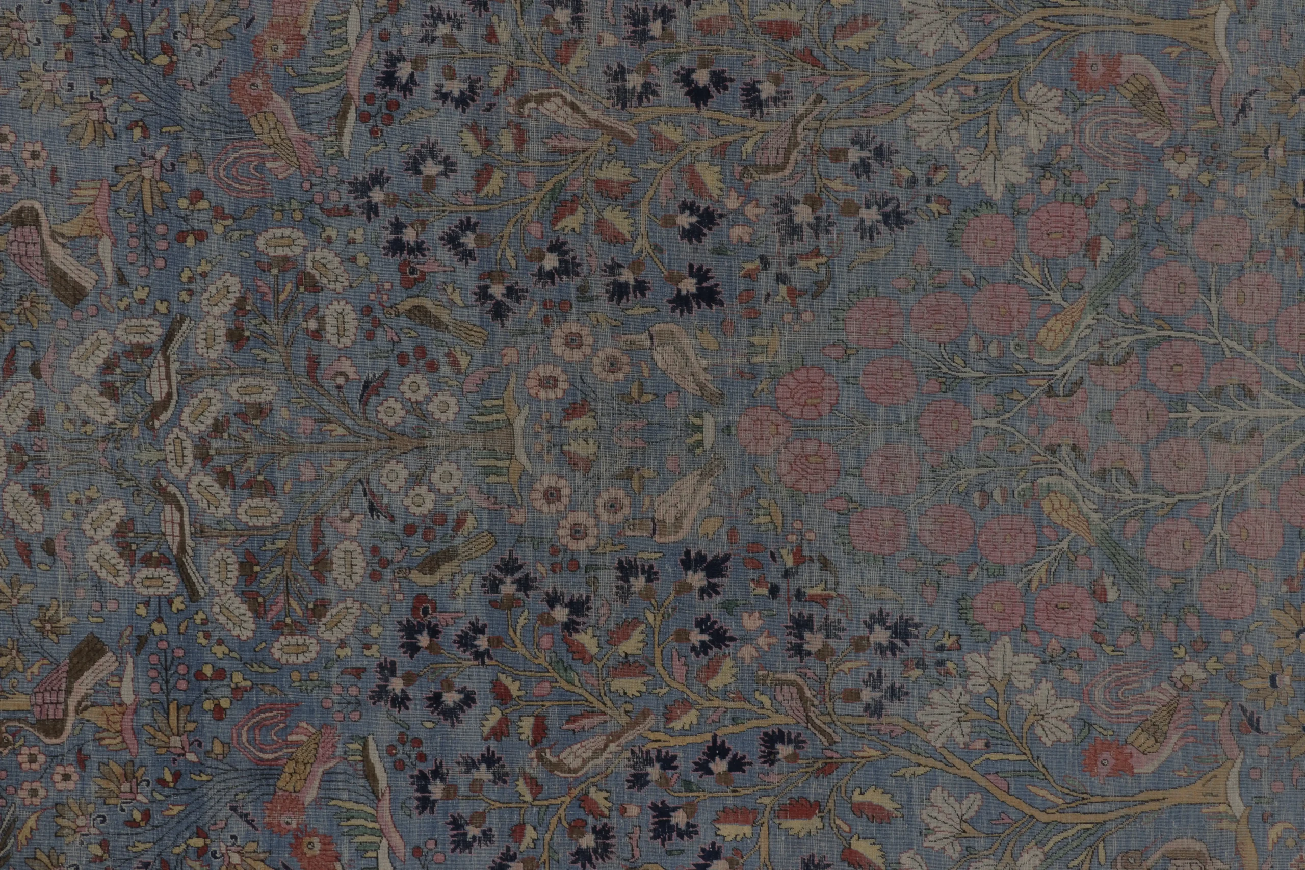 Antique Silk Kashan Runner Carpet