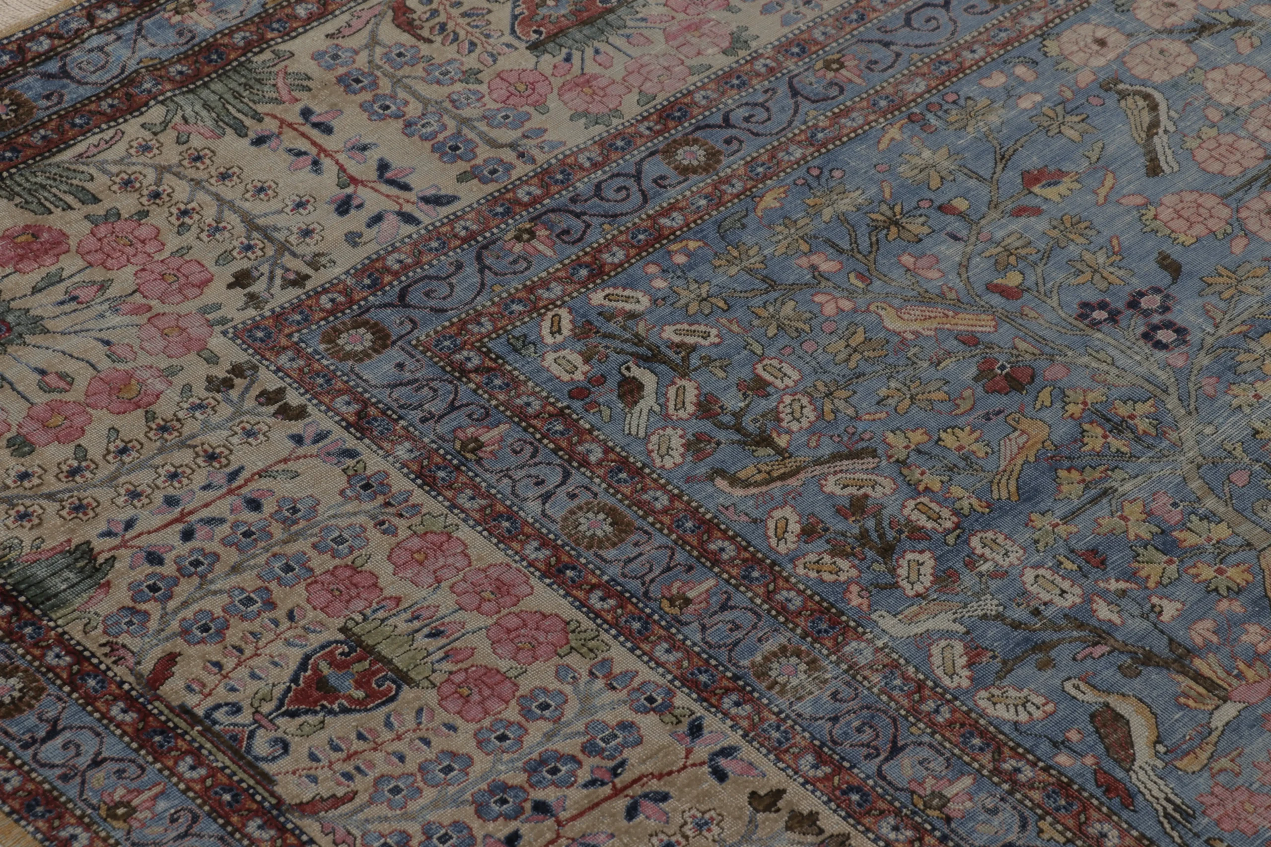 Antique Silk Kashan Runner Carpet