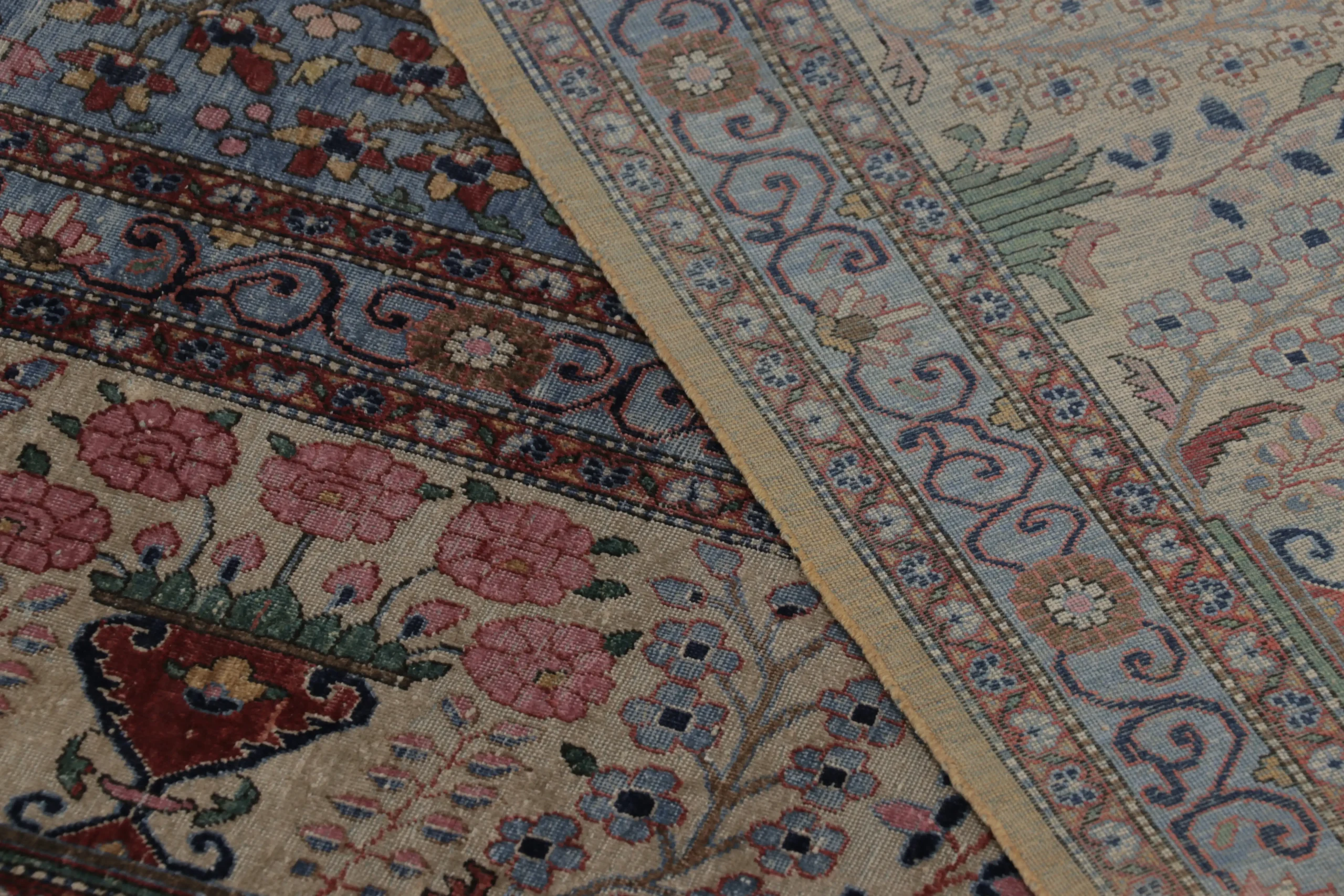 Antique Silk Kashan Runner Carpet