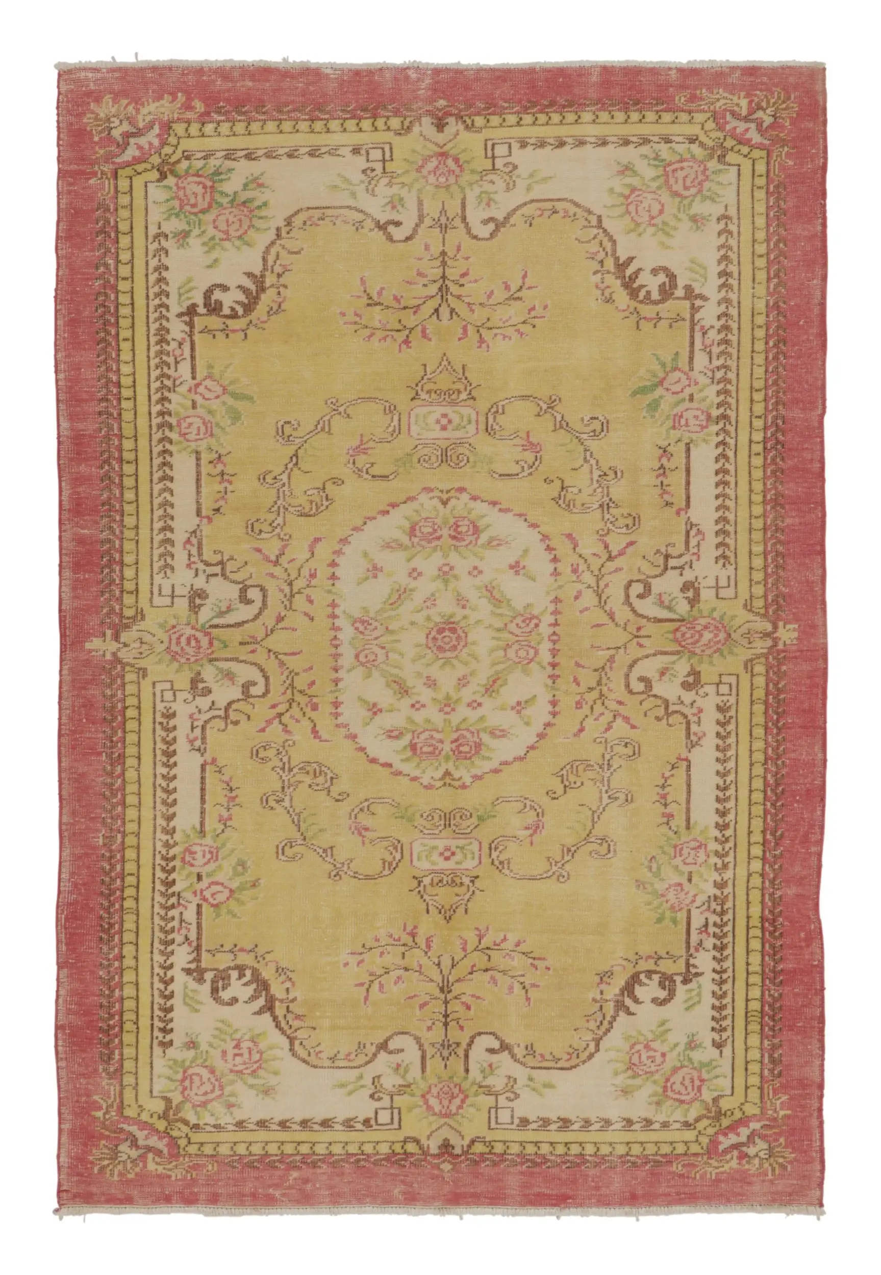 Vintage Turkish Distressed Rug