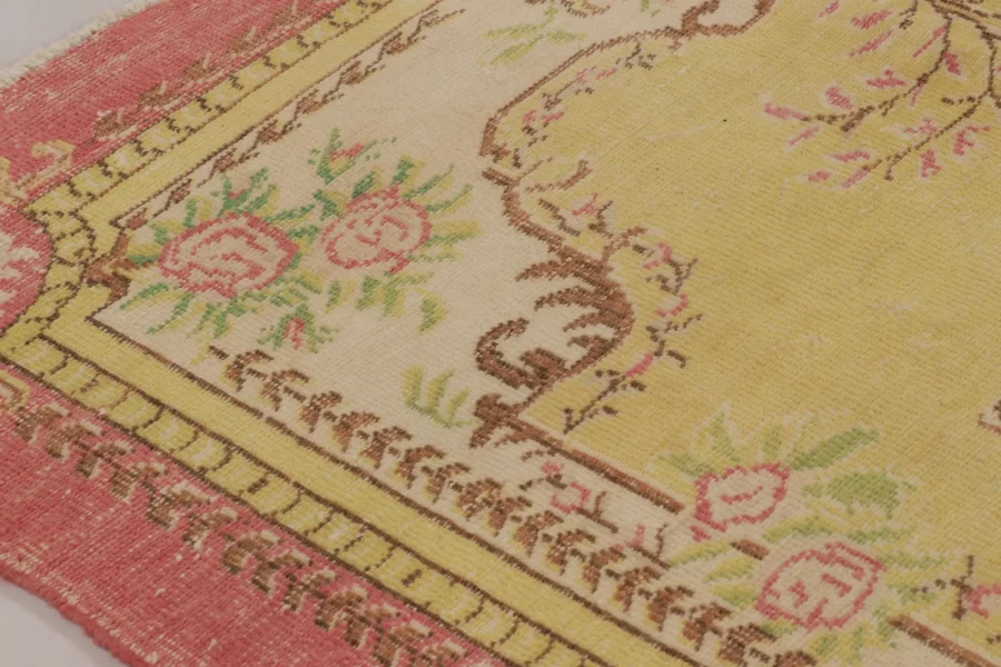 Vintage Turkish Distressed Rug