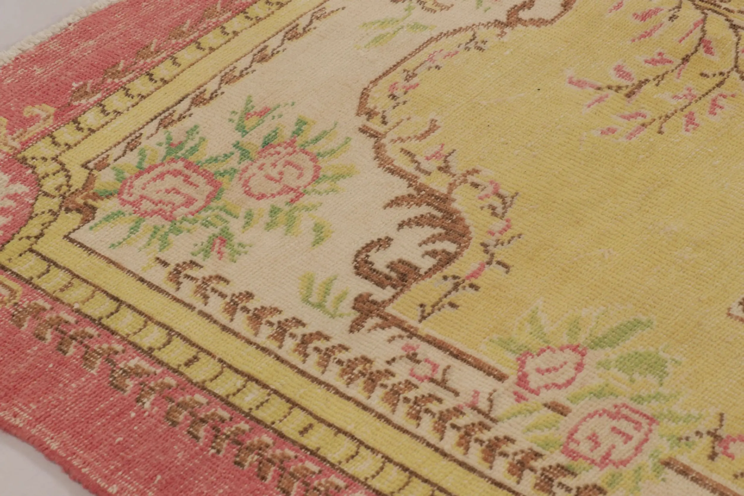 Vintage Turkish Distressed Rug