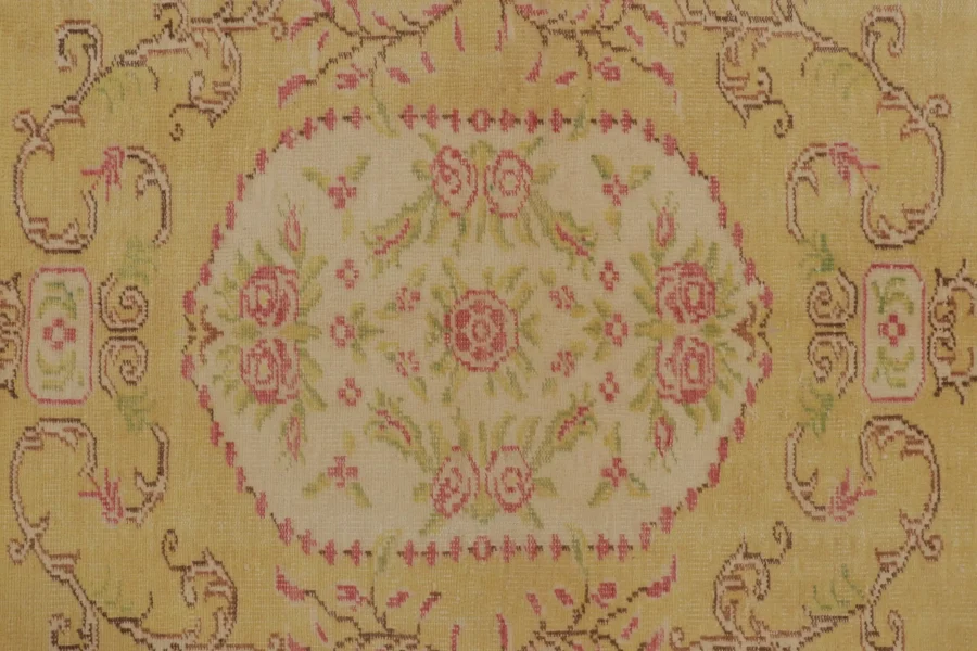 Vintage Turkish Distressed Rug