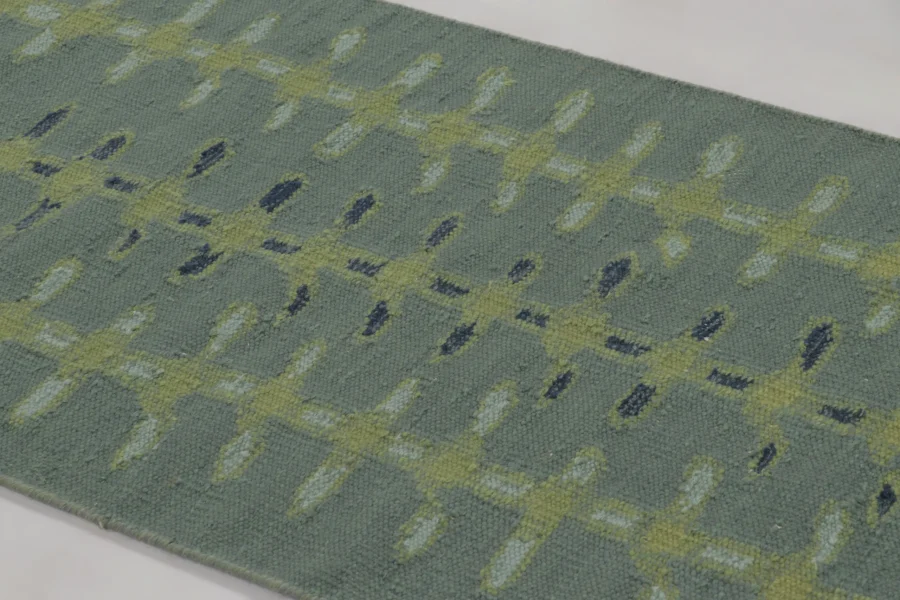 Scandinavian Geometric Flatweave Rug