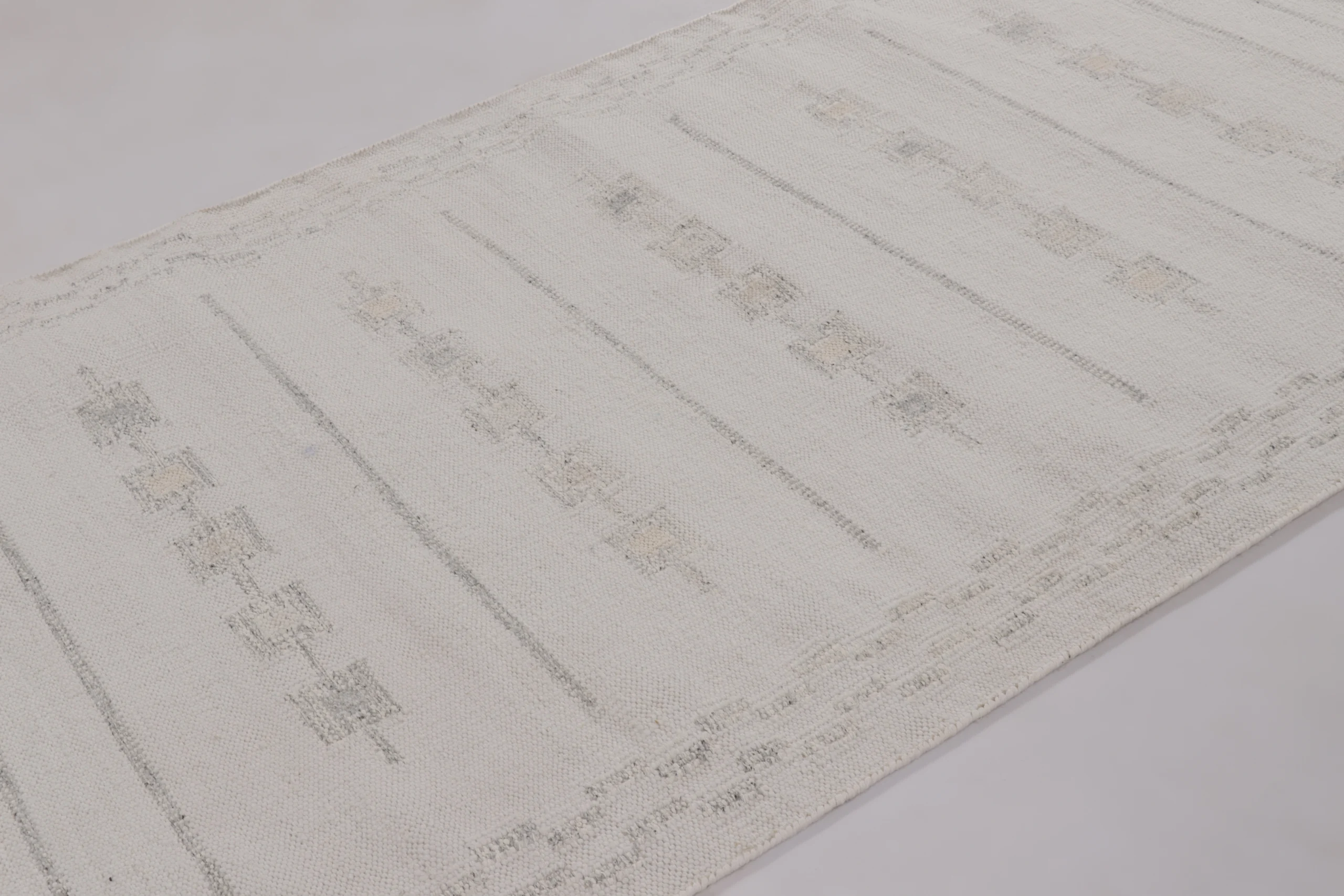 Scandinavian Geometric Flatweave Outdoor Rug