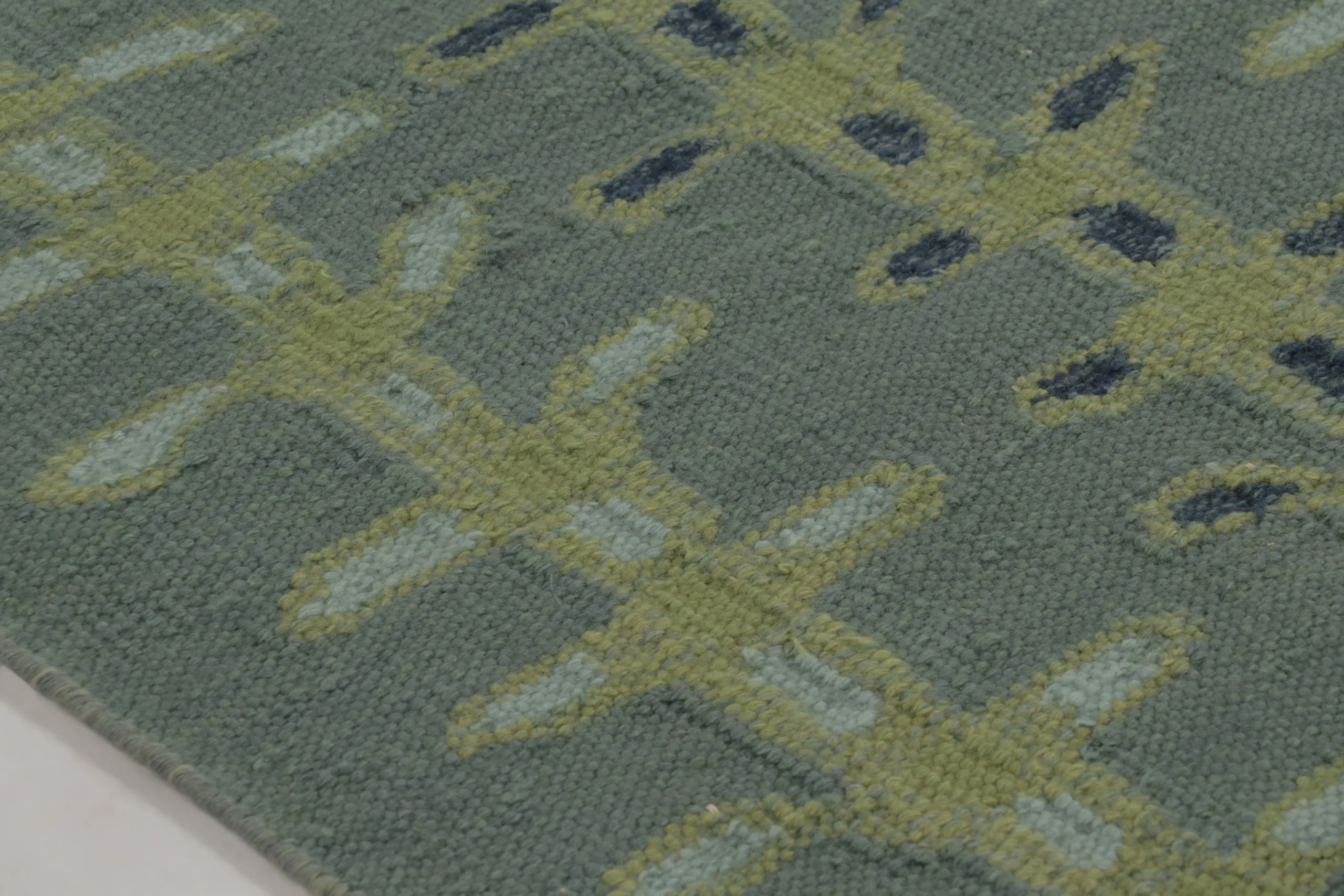 Scandinavian Geometric Flatweave Rug