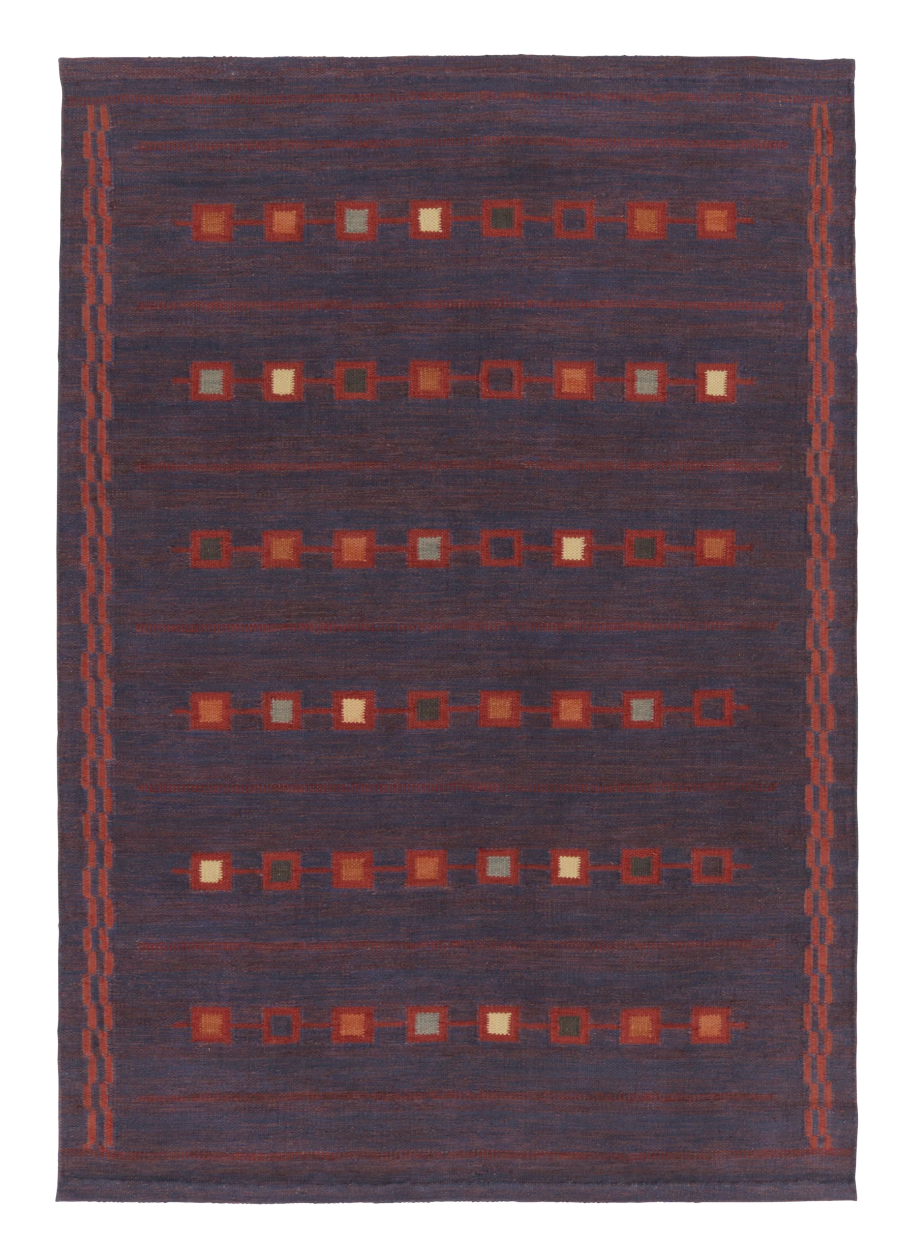 Scandinavian Geometric Flatweave Rug