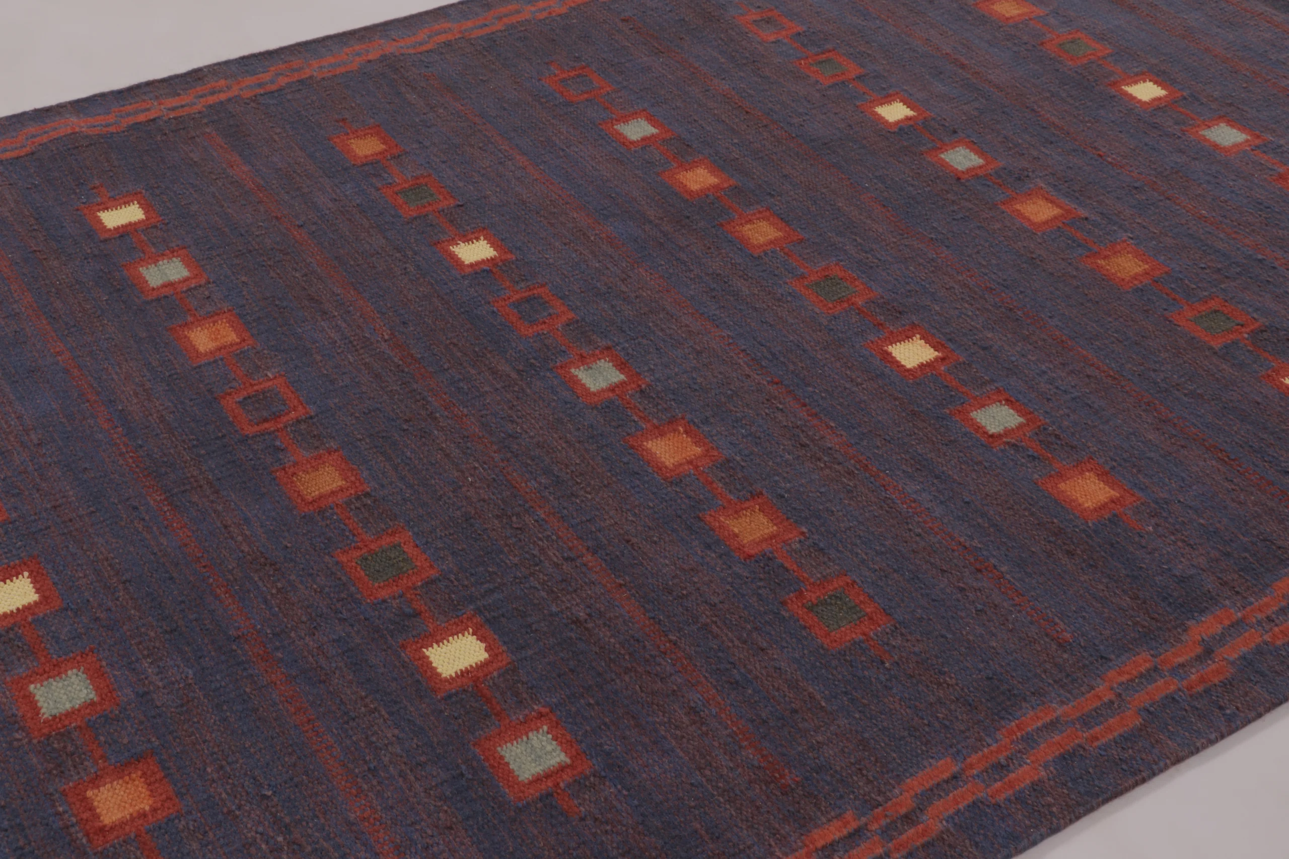 Scandinavian Geometric Flatweave Rug