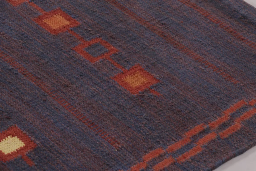 Scandinavian Geometric Flatweave Rug