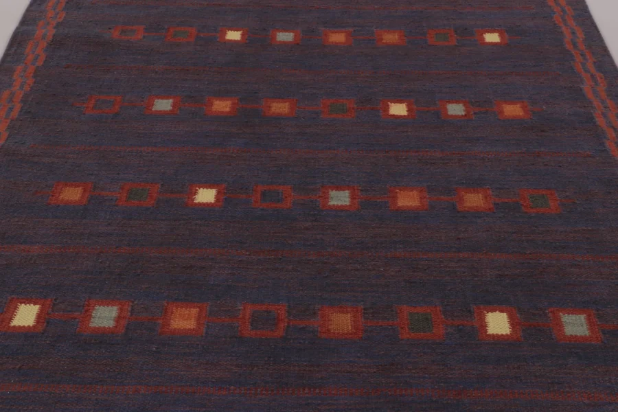 Scandinavian Geometric Flatweave Rug