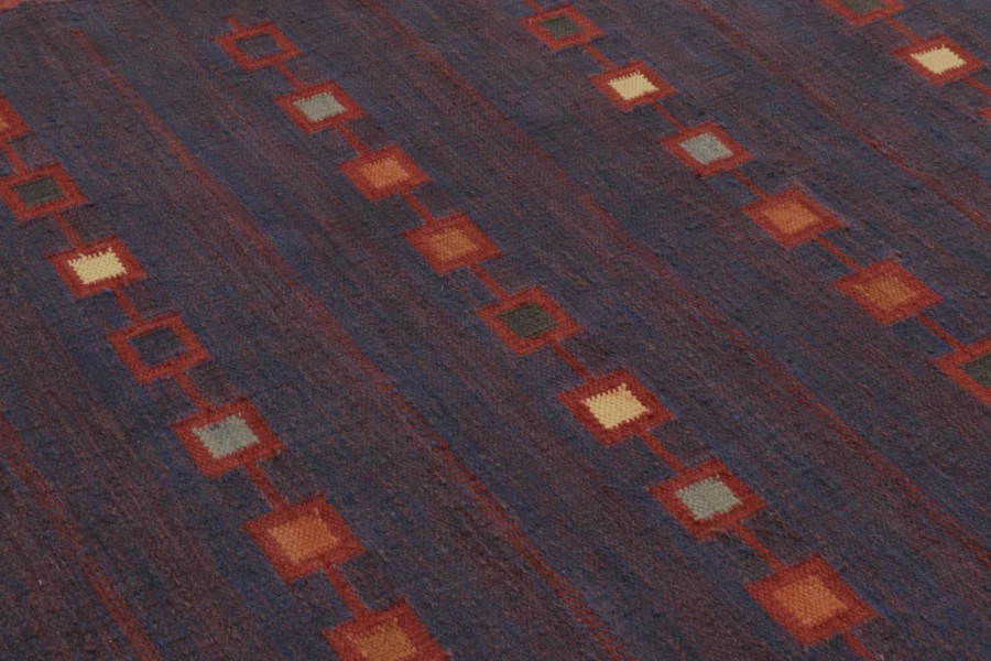 Scandinavian Geometric Flatweave Rug